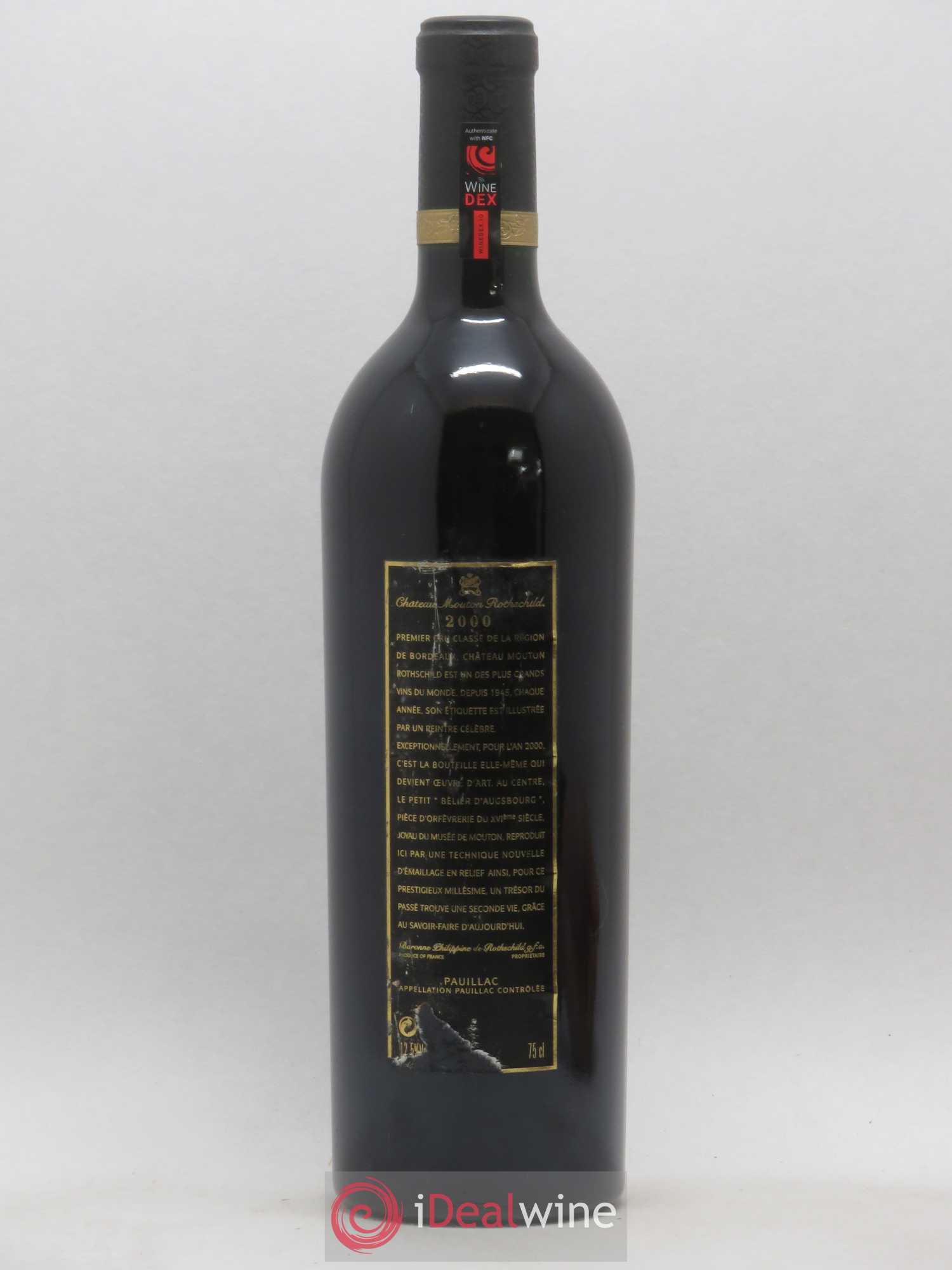 Château Mouton Rothschild 1er Grand Cru Classé 2000 - Lot de 1 bouteille - 1