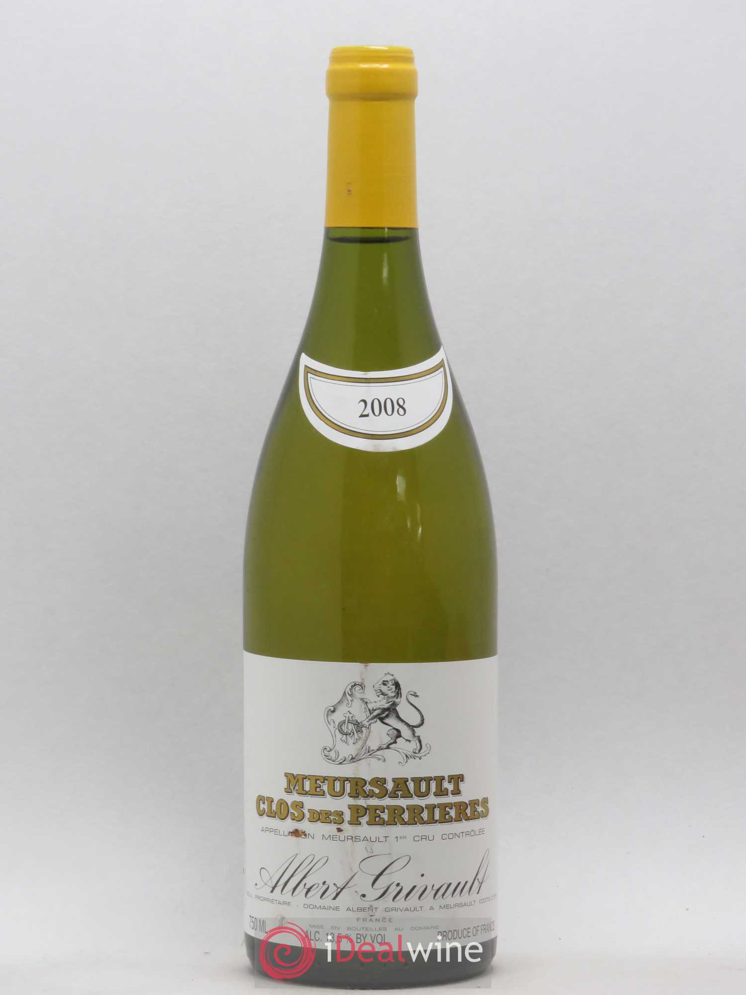 Meursault 1er Cru Clos des Perrières Monopole Albert Grivault 2008 - Lot de 1 bouteille - 0