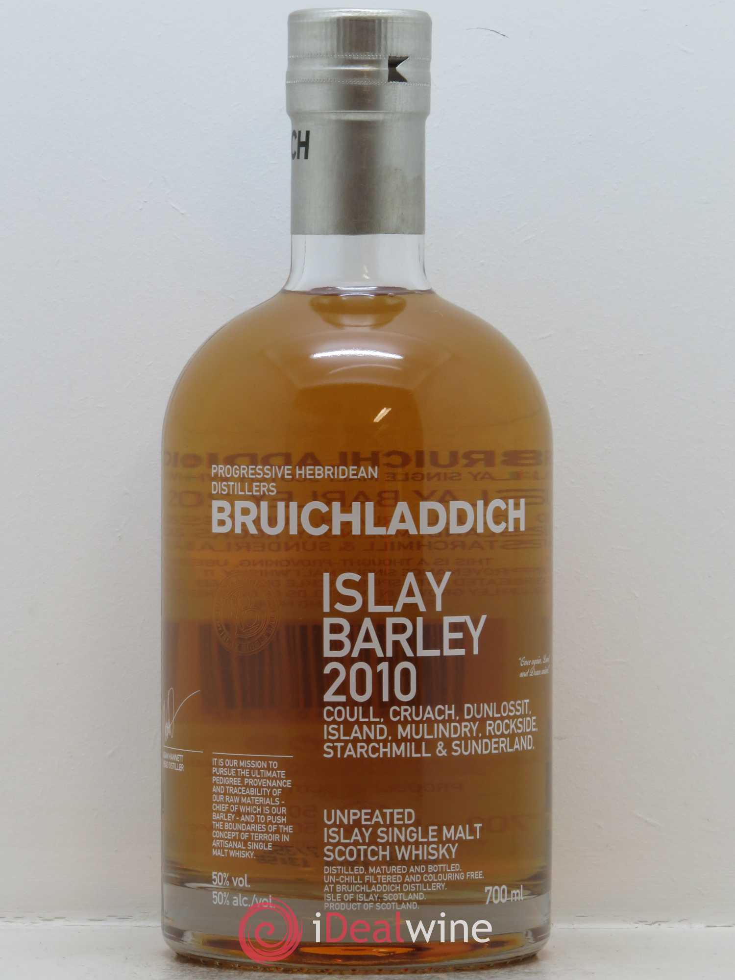 Whisky Bruichladdich Islay Barley (70cl) 2010 - Lot de 1 bouteille - 0