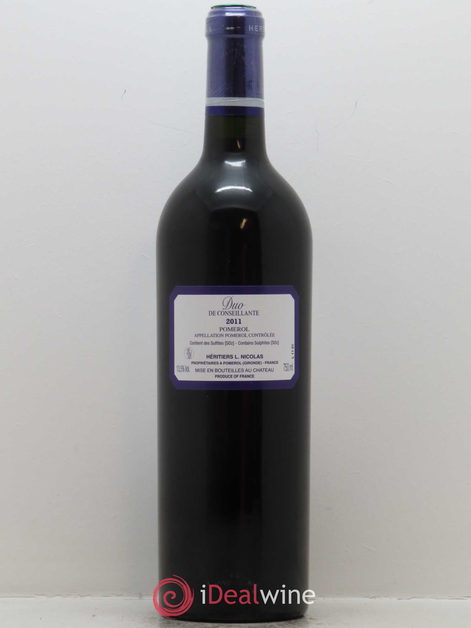 Duo de Conseillante 2011 - Lot de 1 bouteille - 1