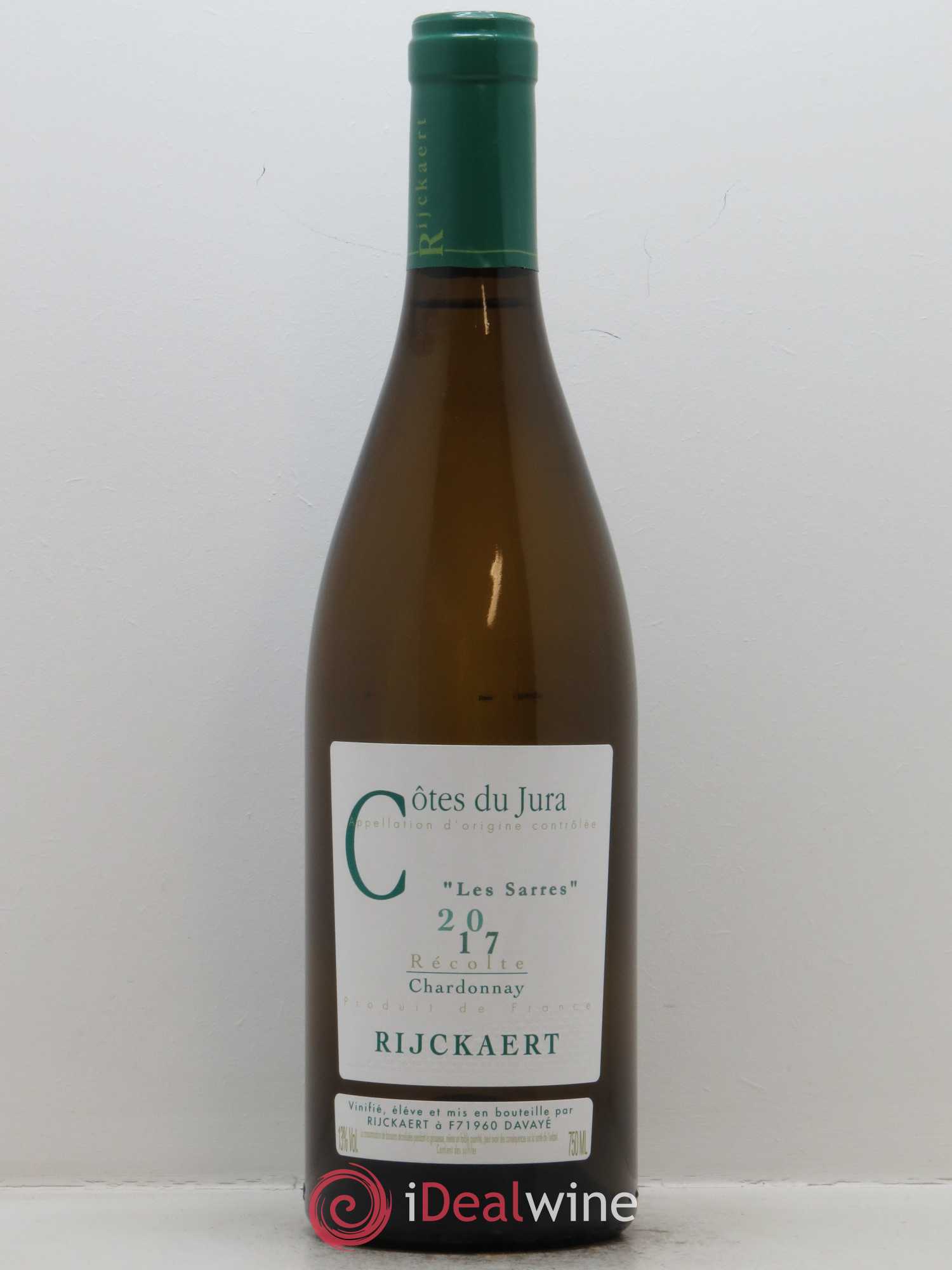 Côtes du Jura Chardonnay Les Sarres Rijckaert 2017 - Lot de 1 bouteille - 0