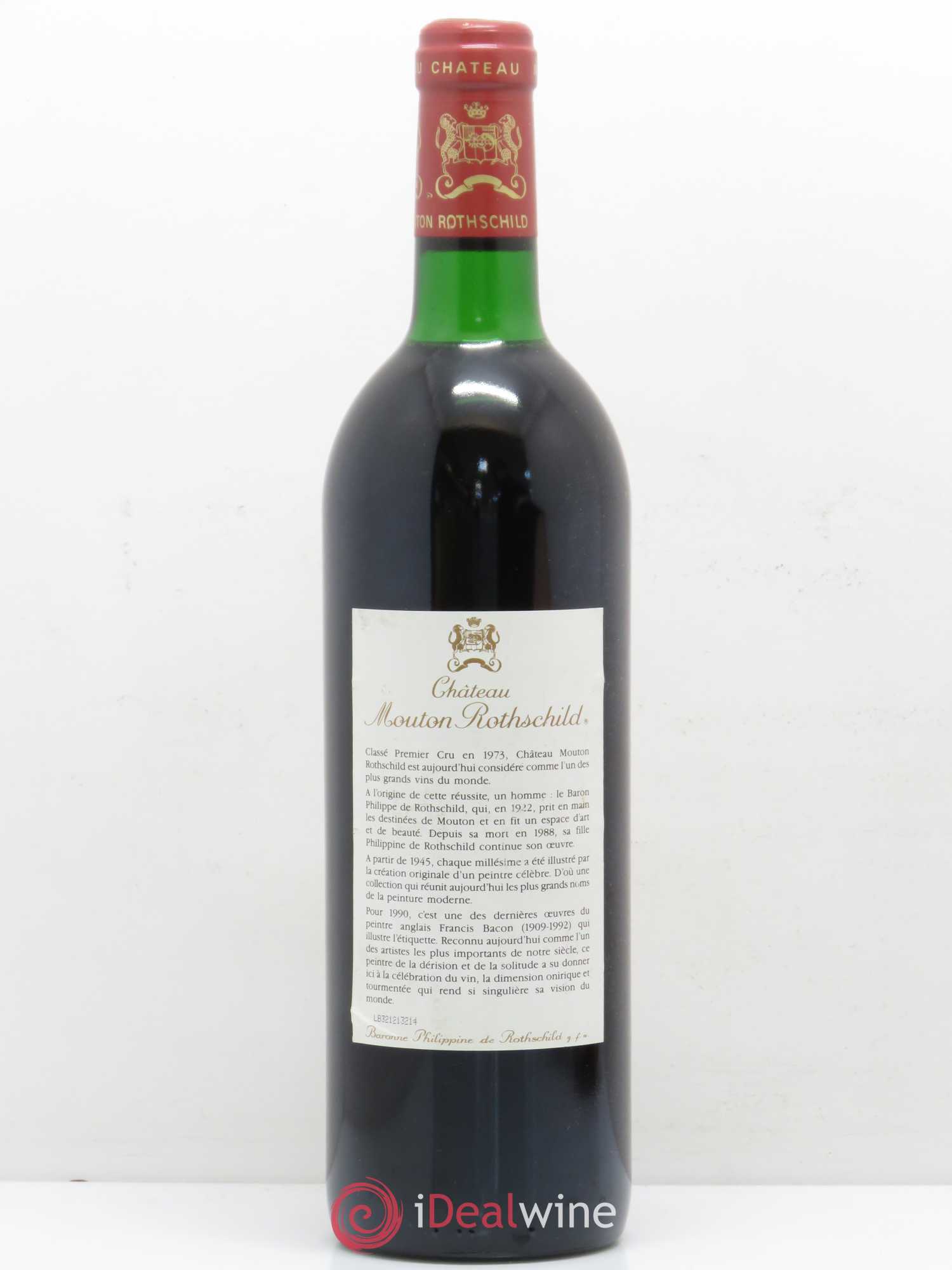 Château Mouton Rothschild 1er Grand Cru Classé 1990 - Lot de 1 bouteille - 1