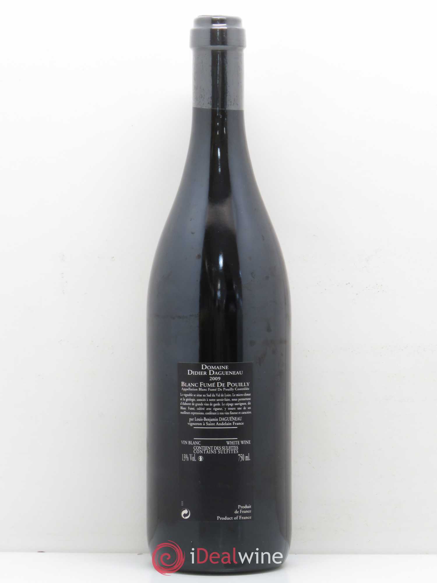 Vin de France (anciennement Pouilly-Fumé) Silex Dagueneau (Domaine Didier - Louis-Benjamin) 2009 - Lot de 1 bouteille - 1