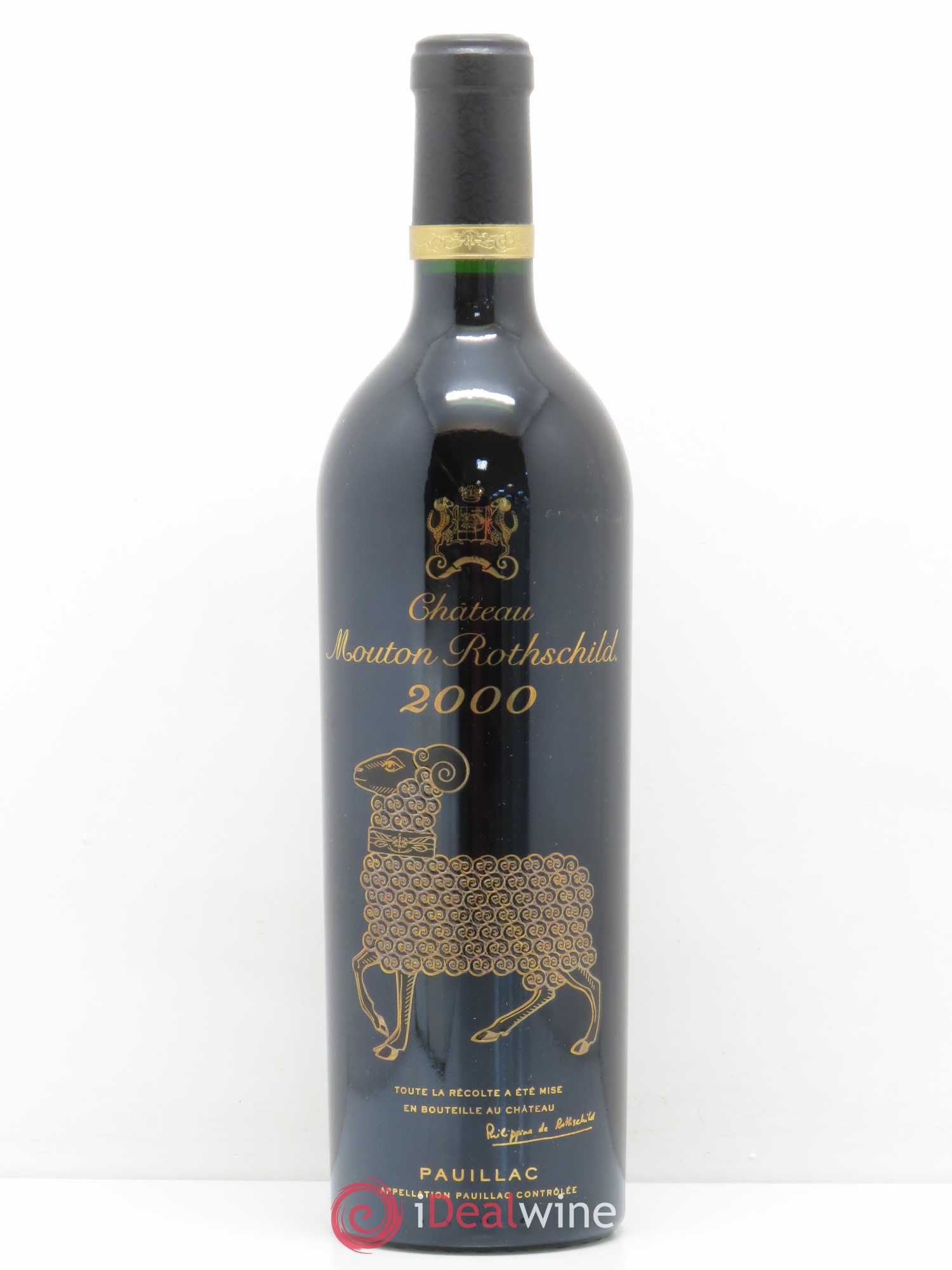 Château Mouton Rothschild 1er Grand Cru Classé 2000 - Lot de 1 bouteille - 0