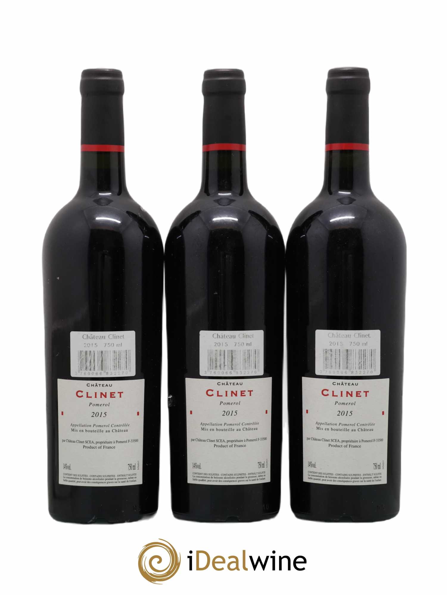 Château Clinet 2015 - Lot de 3 bouteilles - 1