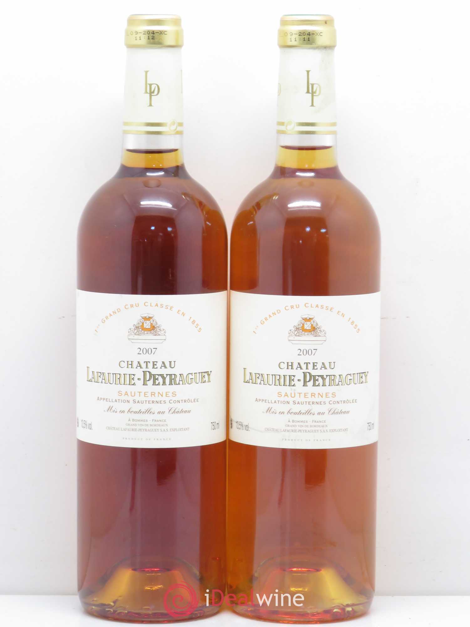 Château Lafaurie-Peyraguey 1er Grand Cru Classé 2007 - Lotto di 2 bottiglie - 0
