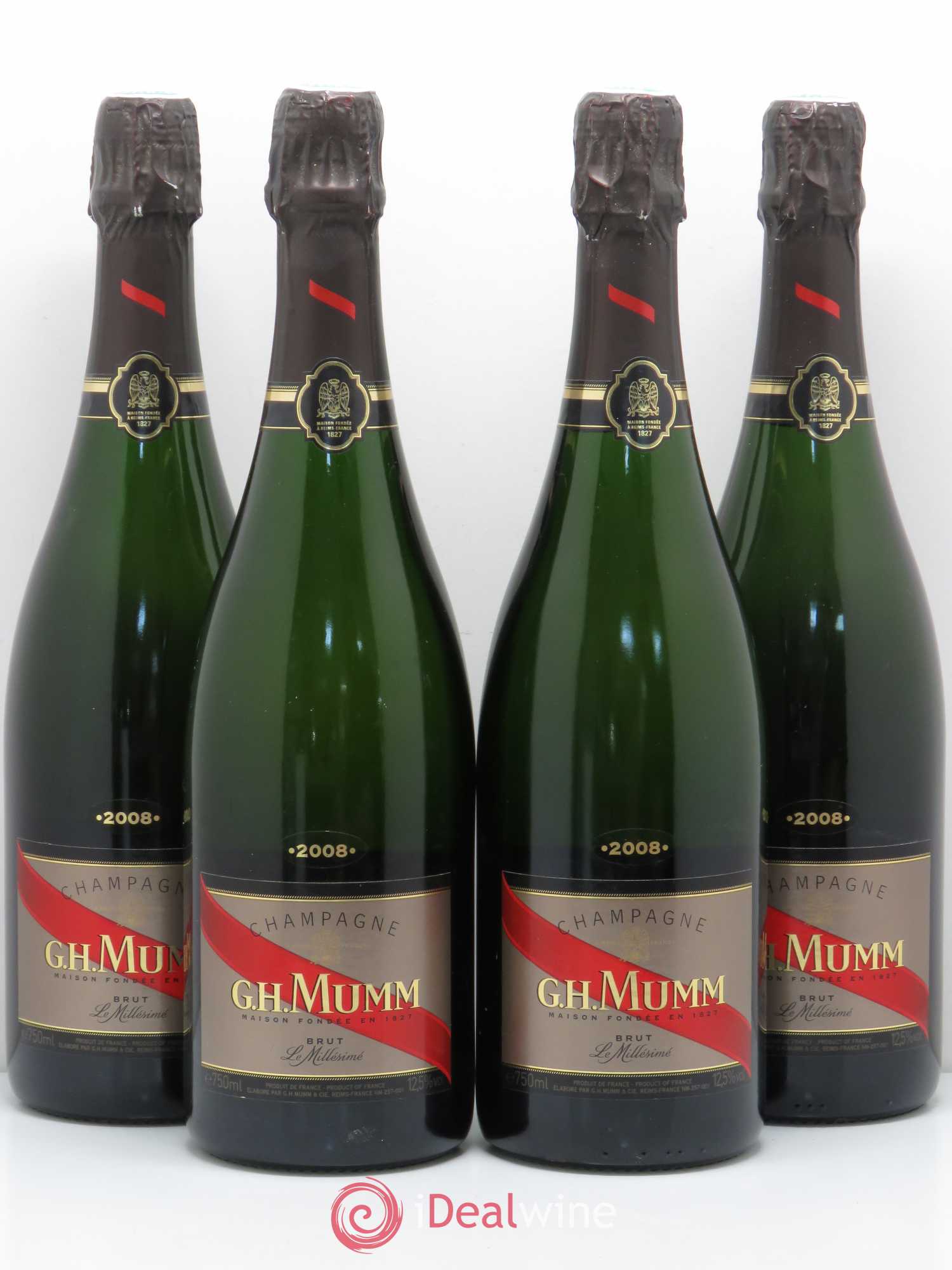 Grand Cordon Mumm 2008 - Lot de 4 bouteilles - 0