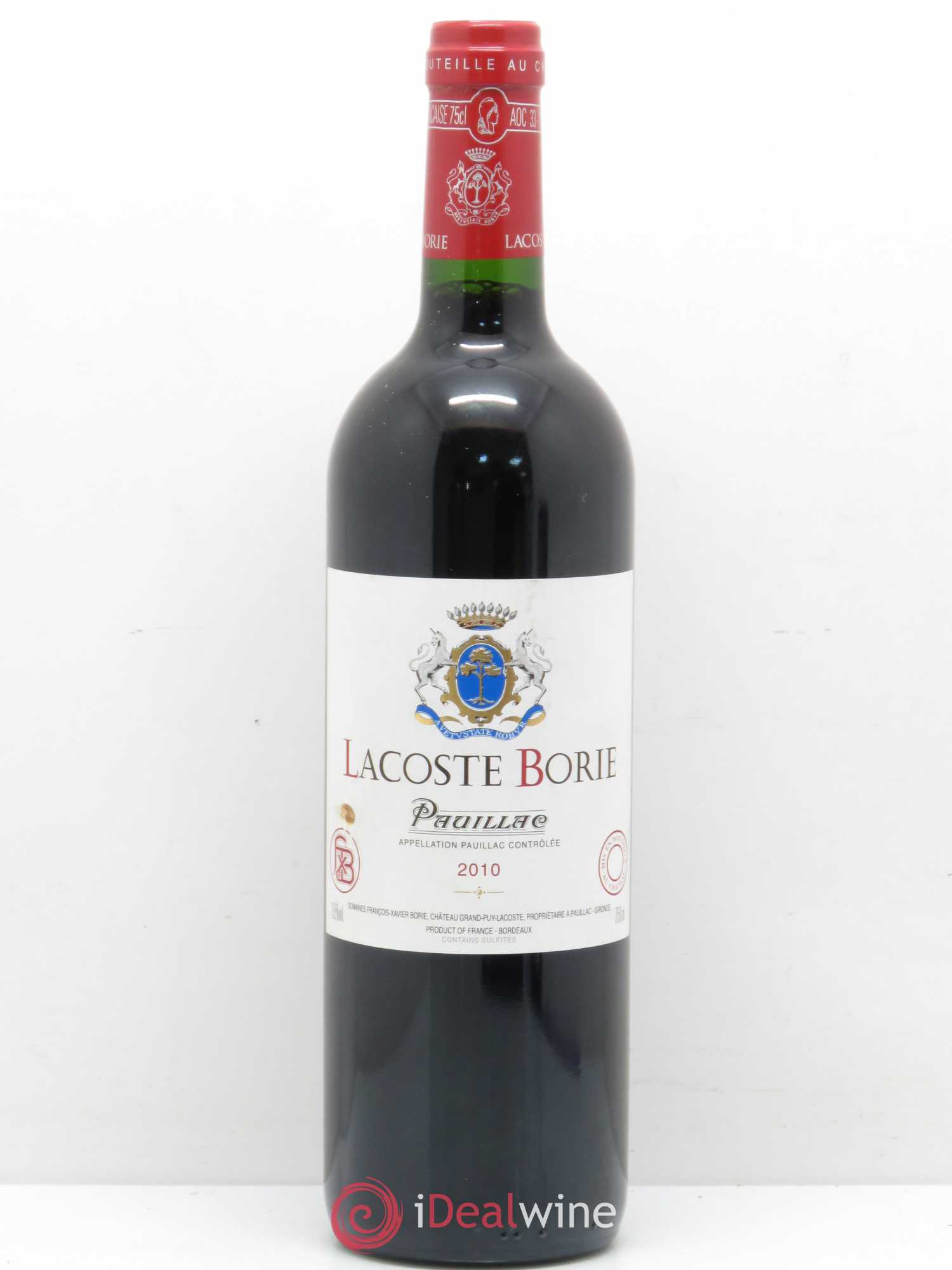 Lacoste Borie 2010 - Lot de 1 bouteille - 0