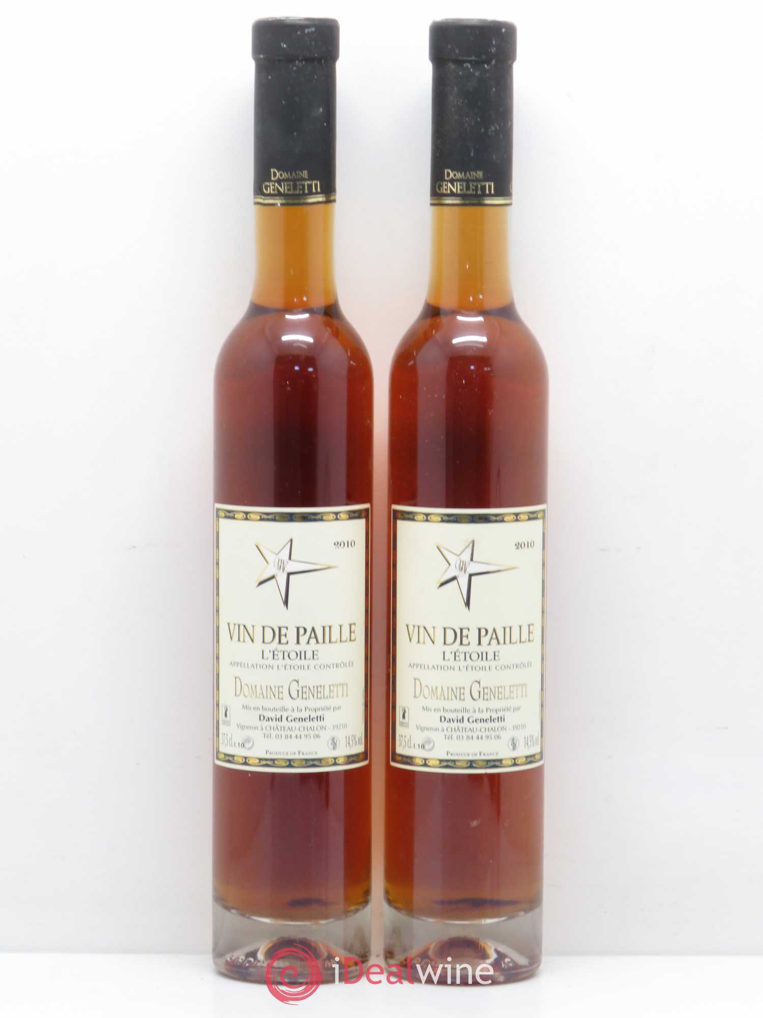 Côtes du Jura Vin de Paille Domaine Geneletti 2010 - Posten von 2 Demi-Flaschen - 0