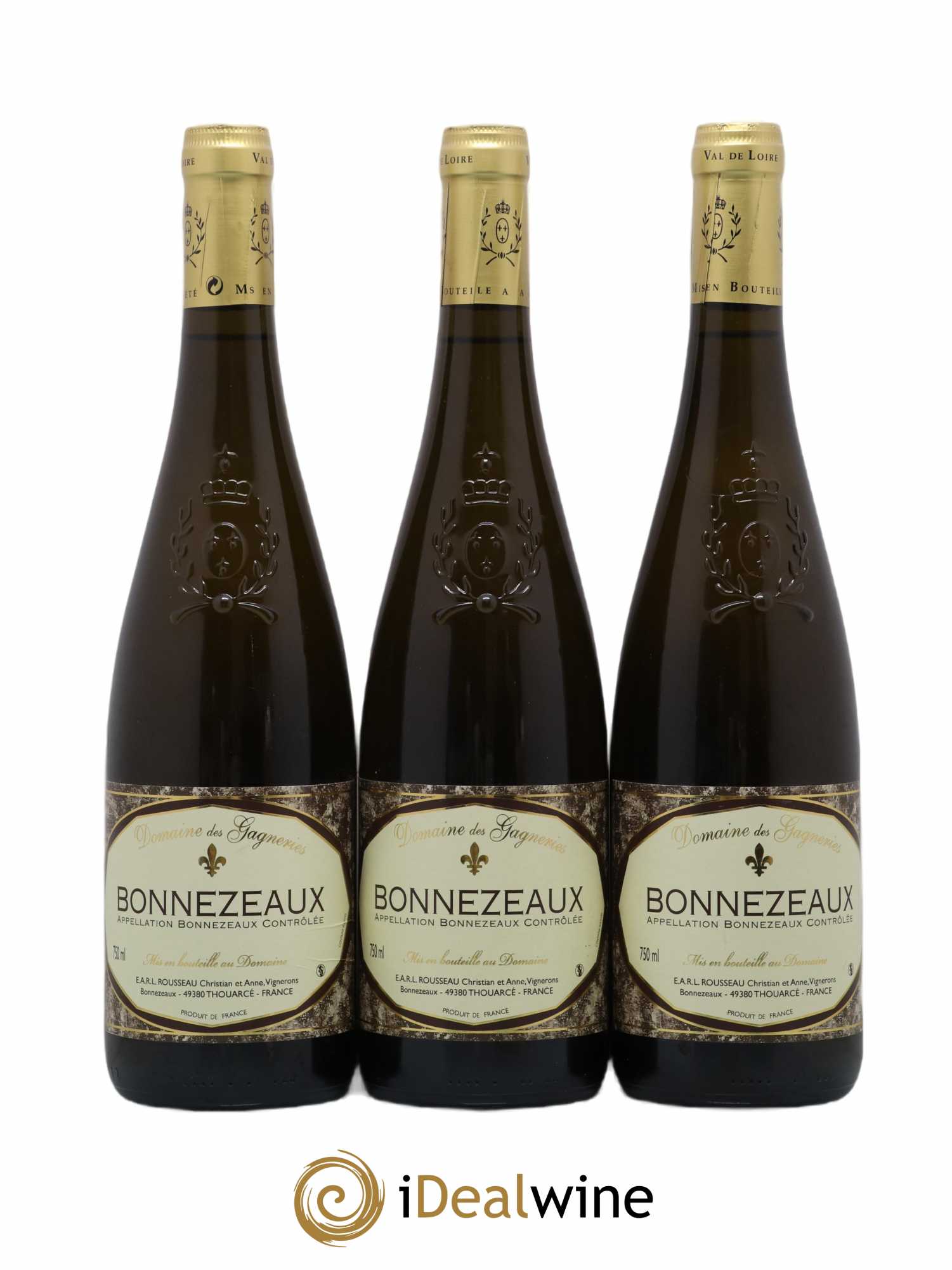 Bonnezeaux Domaine Des Gagneries 2017 - Lotto di 3 bottiglie - 0