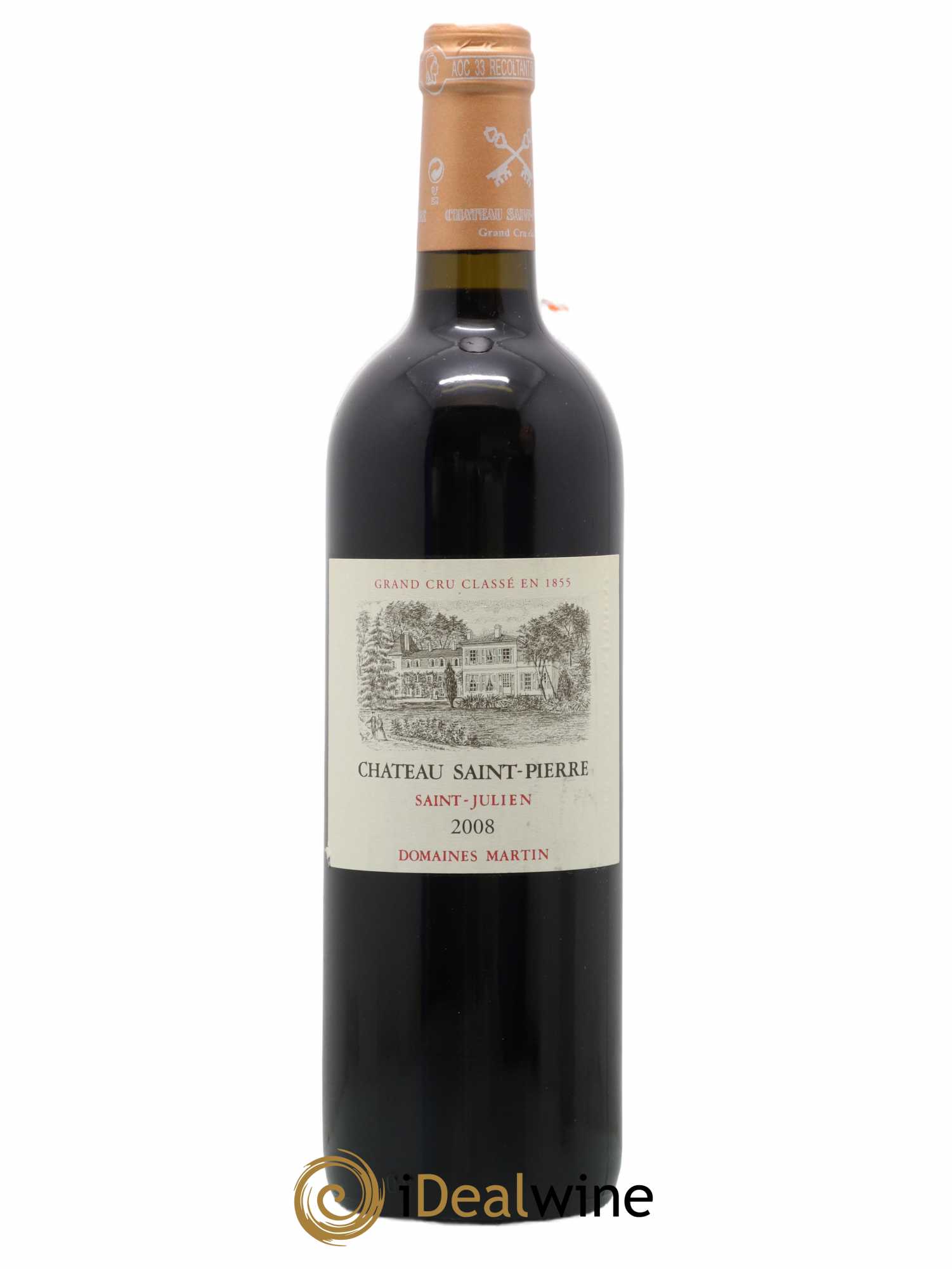 Château Saint-Pierre 4ème Grand Cru Classé 2008 - Lot de 1 bouteille - 0
