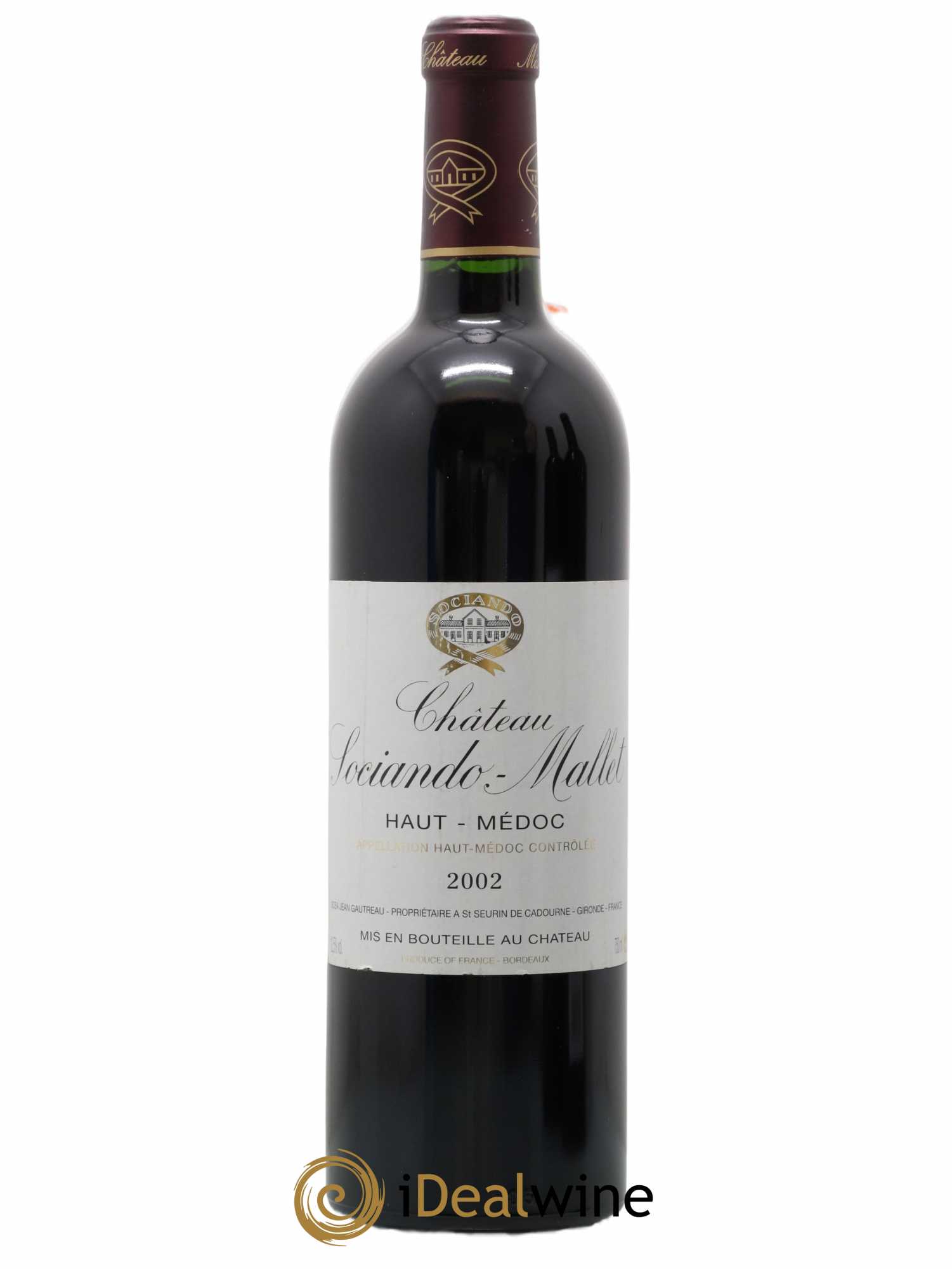 Château Sociando Mallet 2002 - Lot de 1 bouteille - 0