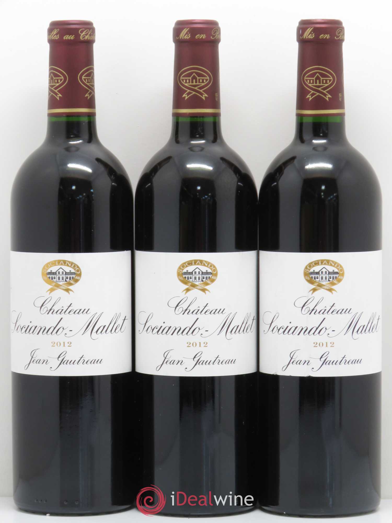 Château Sociando Mallet 2012 - Lot de 3 bouteilles - 0