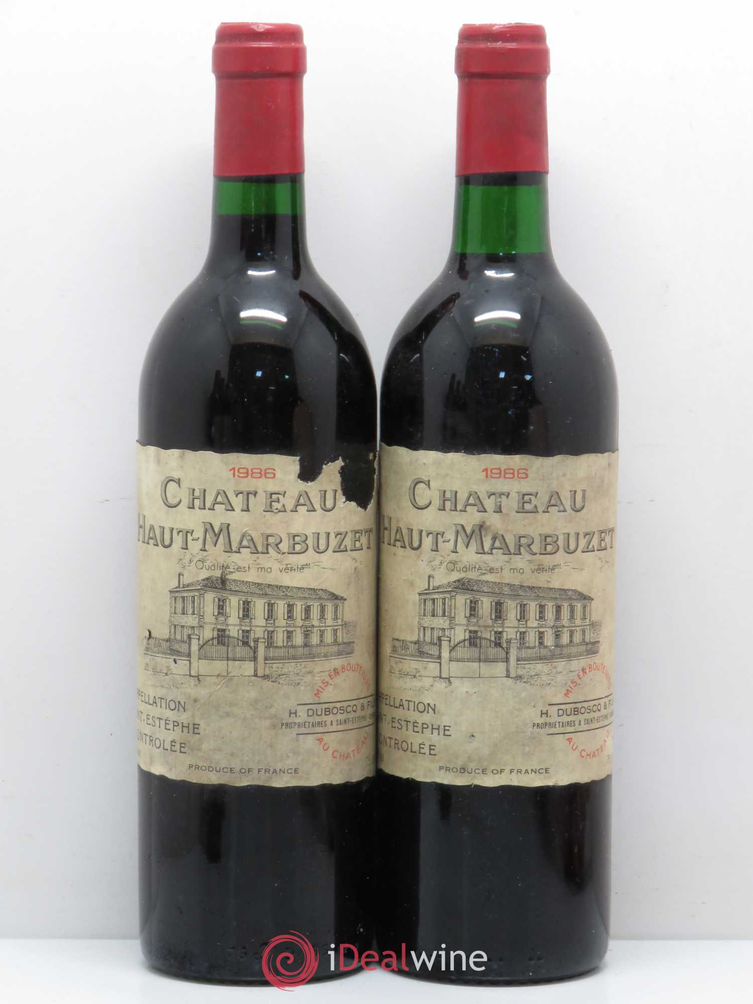 Château Haut Marbuzet 1986 - Lot de 5 bouteilles - 2