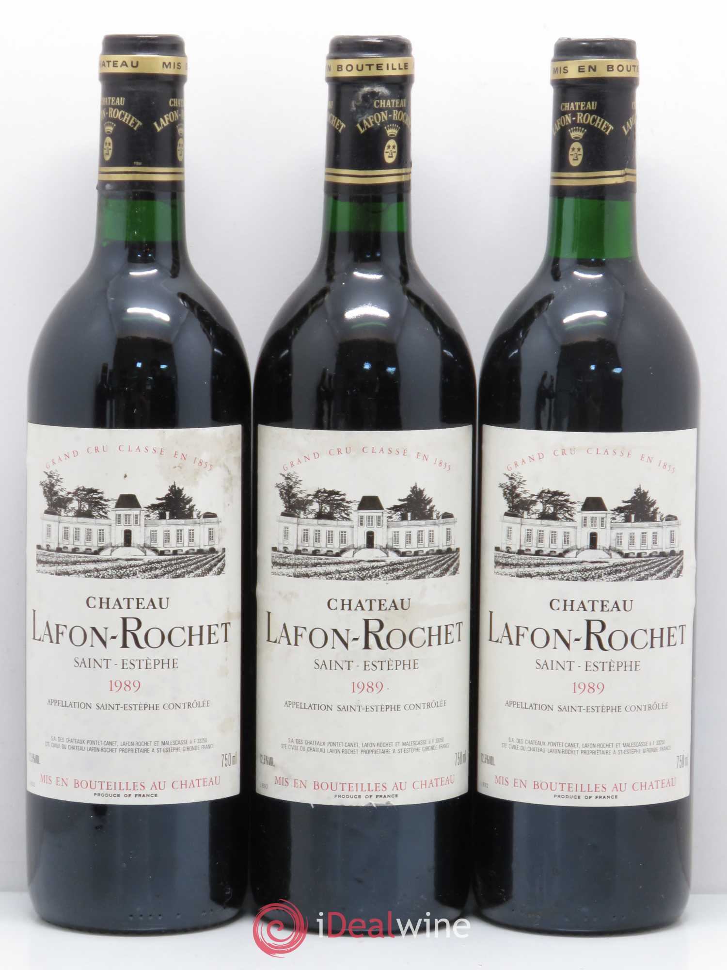 Château Lafon Rochet 4ème Grand Cru Classé 1989 - Lot de 5 bouteilles - 1