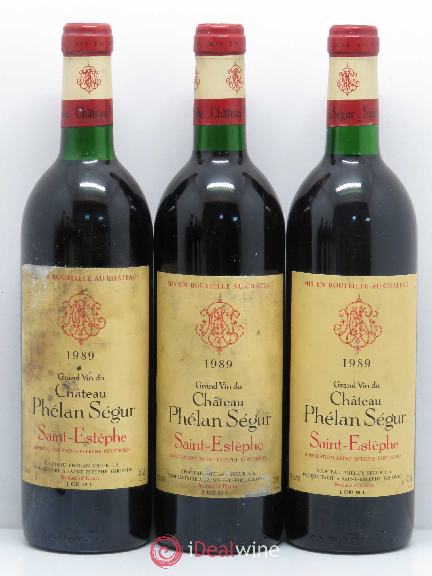 Château Phélan Ségur 1989 - Lot de 6 bouteilles - 1