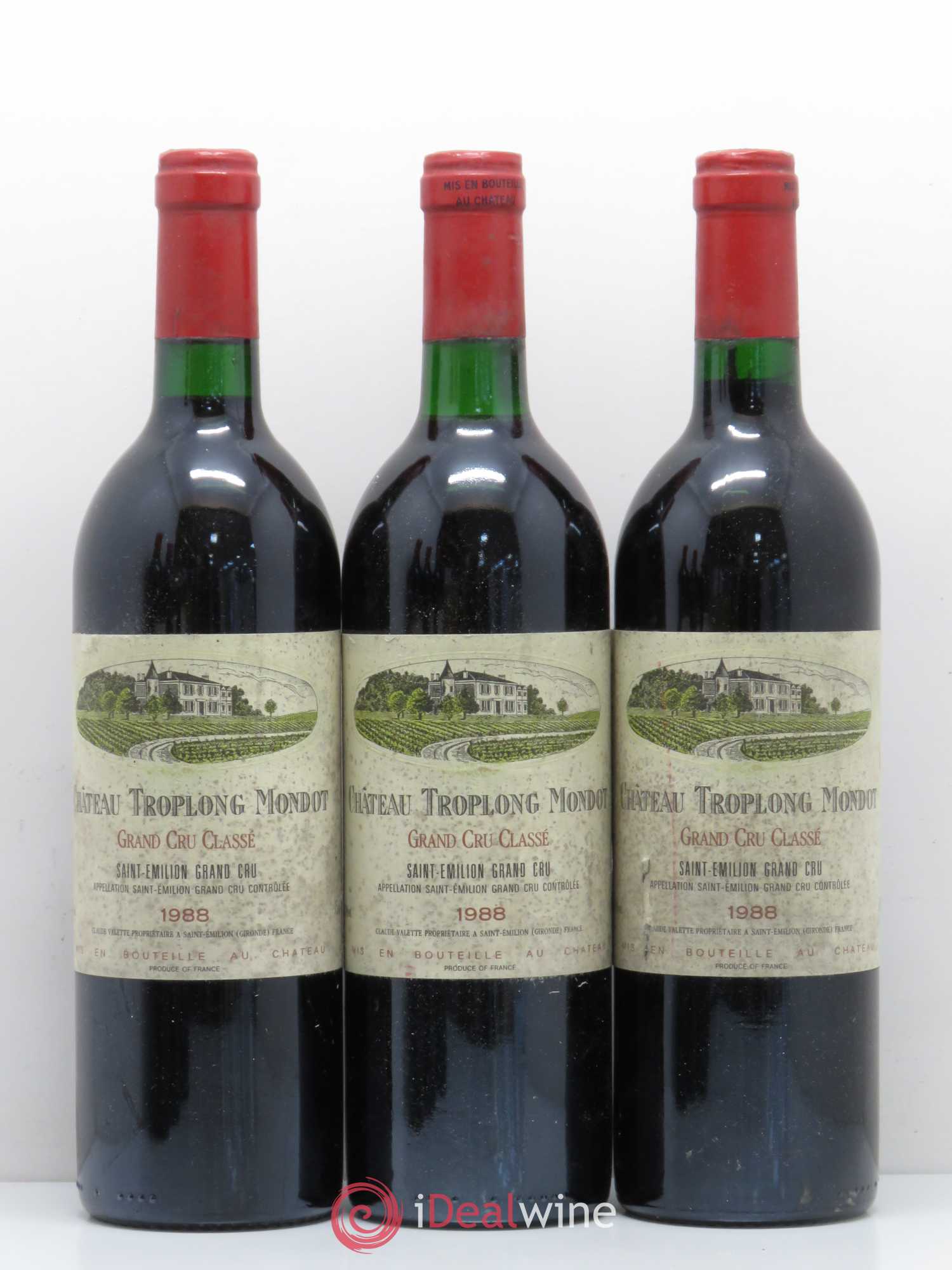 Château Troplong Mondot 1er Grand Cru Classé B 1988 - Lot de 6 bouteilles - 1