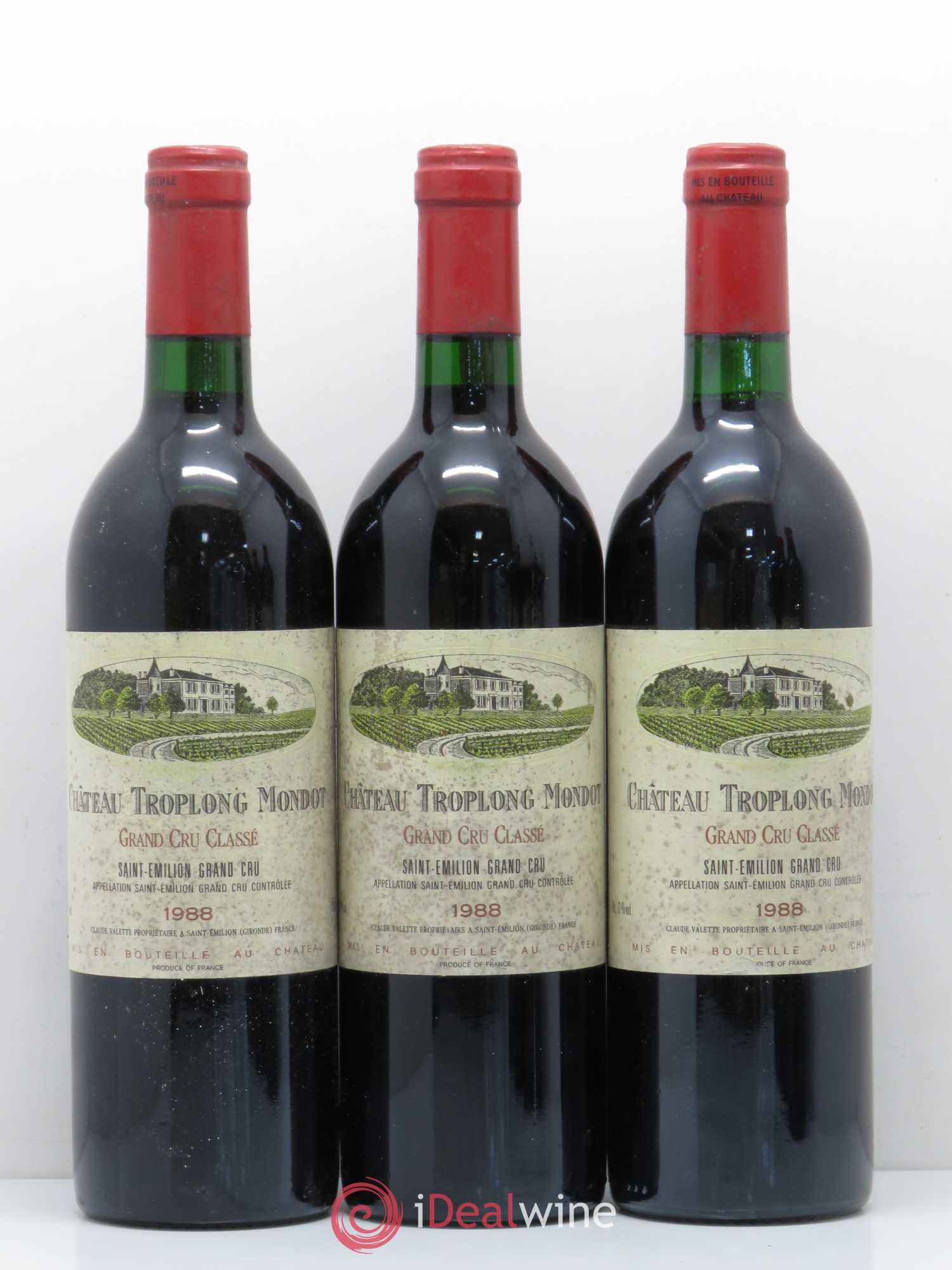 Château Troplong Mondot 1er Grand Cru Classé B 1988 - Lot de 6 bouteilles - 2