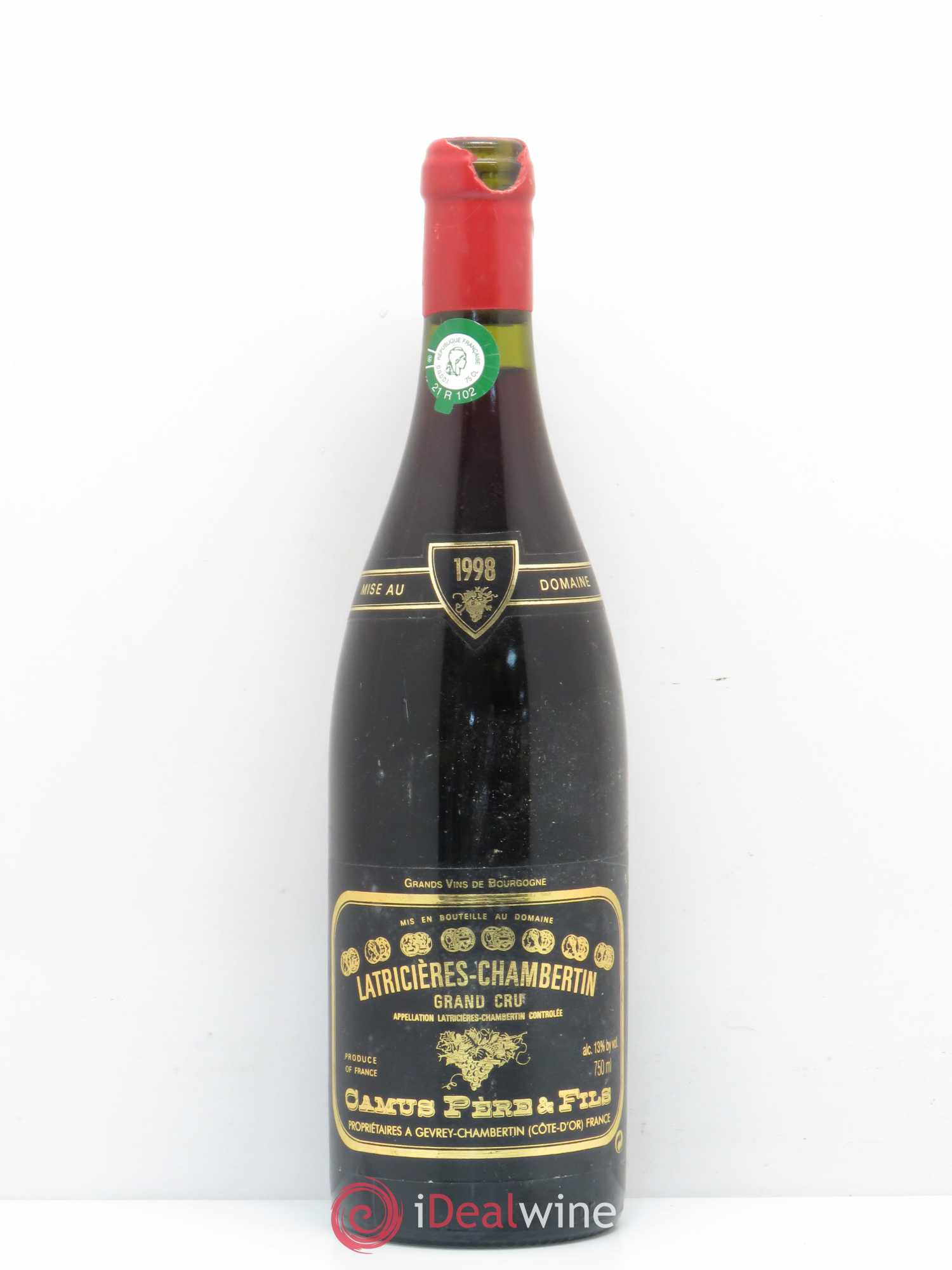 Latricières-Chambertin Grand Cru Camus Père et Fils 1998 - Lot de 1 bouteille - 0