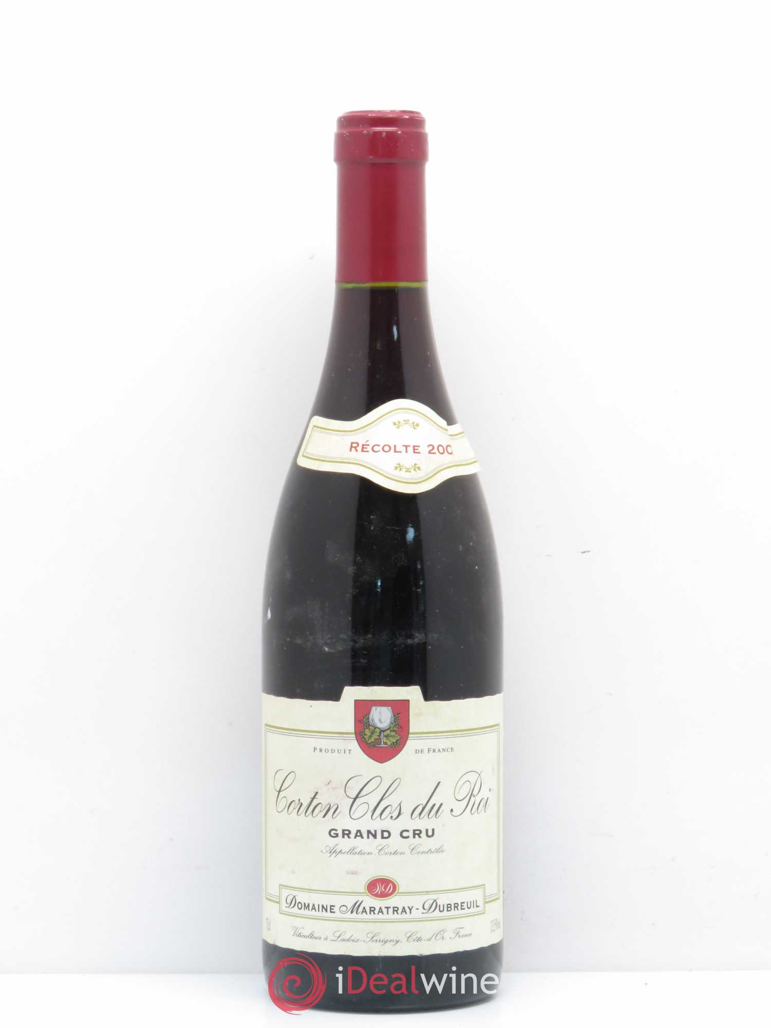 Corton Grand Cru Clos du Roy Domaine Maratray-Dubreuil 2002 - Posten von 1 Flasche - 0