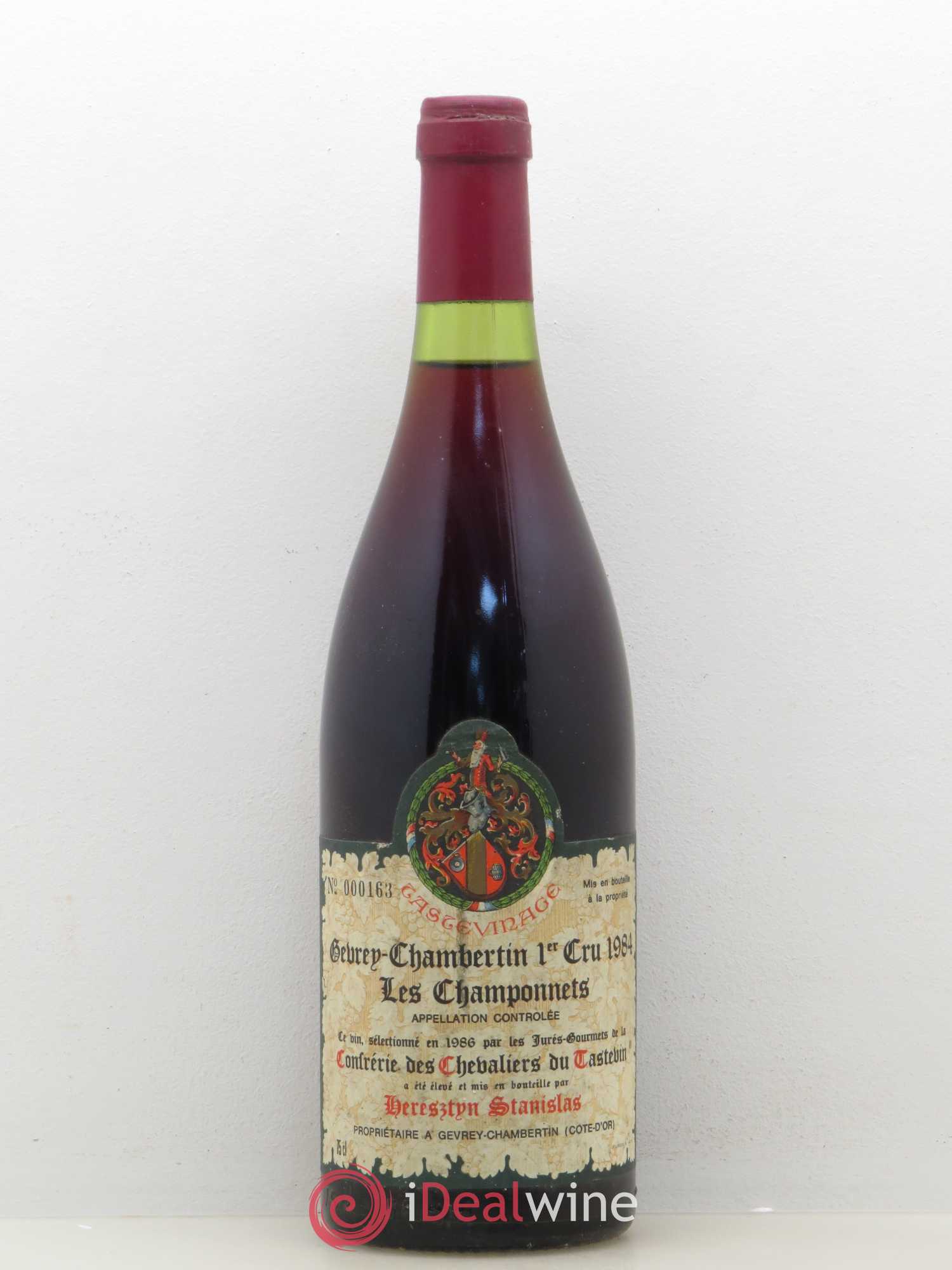 Gevrey-Chambertin 1er Cru les champonnets Stanislas Heresztyn Tastevinage 1984 - Posten von 1 Flasche - 0