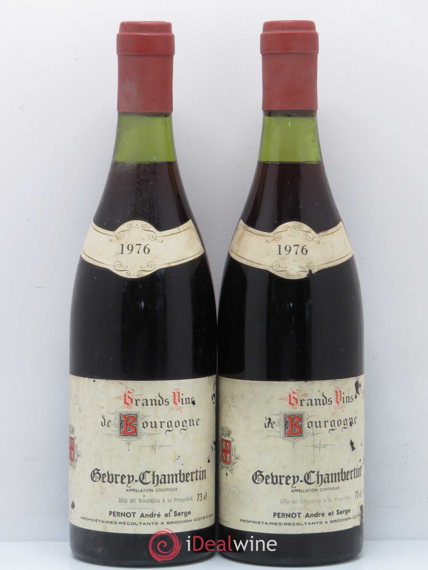 Gevrey-Chambertin Pernot 1976 - Lot de 2 bouteilles - 0