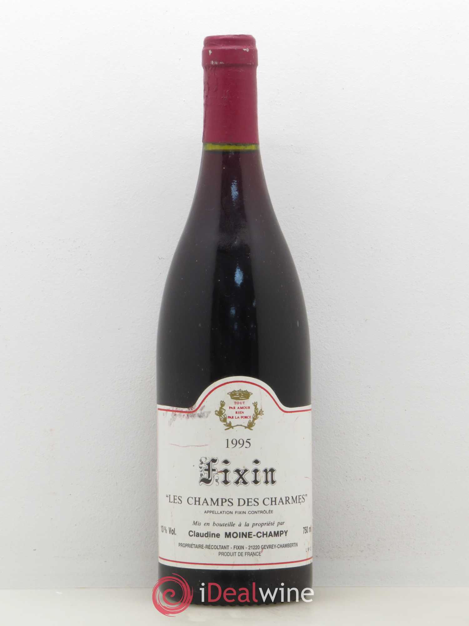Fixin Le Champs des Charmes Claudine Moine Champy 1995 - Posten von 1 Flasche - 0