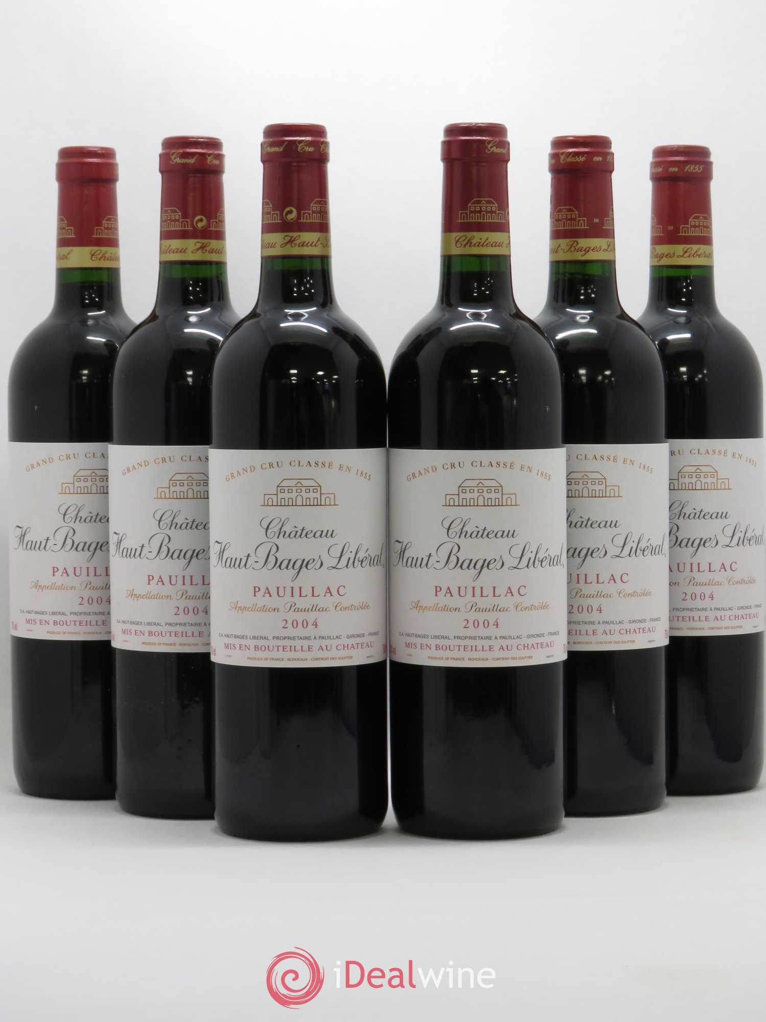 Château Haut Bages Libéral 5ème Grand Cru Classé 2004 - Lot de 6 bouteilles - 0