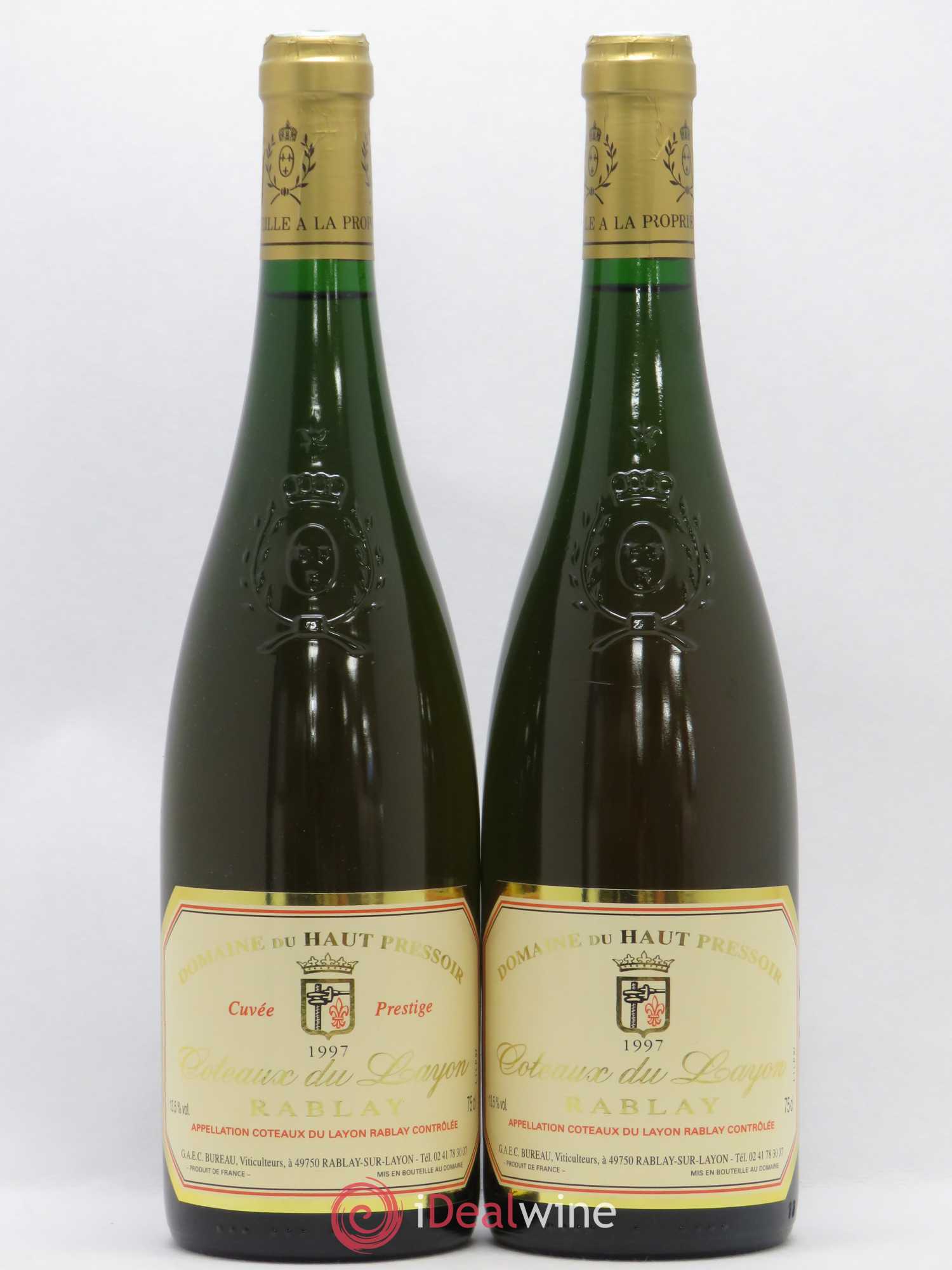 Coteaux du Layon Rablay sur Layon - Bureau cuvée Prestige Haut Pressoir 1997 - Lotto di 2 bottiglie - 0
