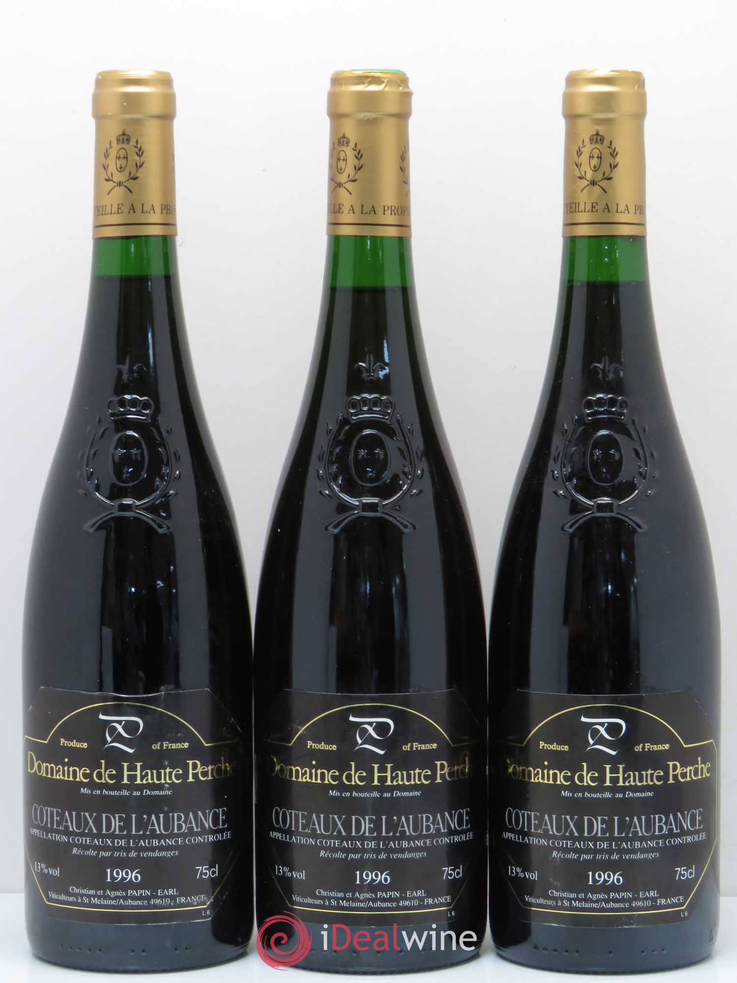 Coteaux de l'Aubance Haute Perche 1996 - Lotto di 3 bottiglie - 0
