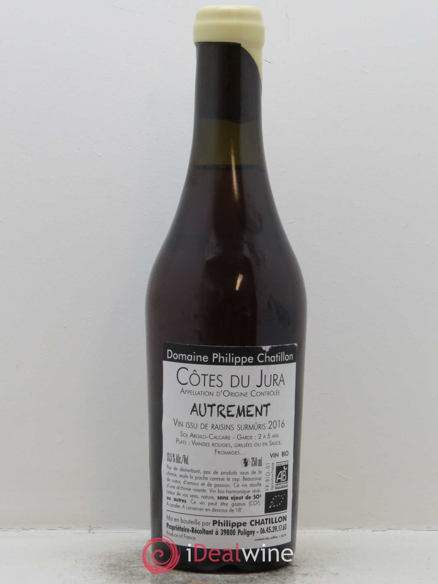 Côtes du Jura Autrement Philippe Chatillon 2016 - Lot de 1 bouteille - 1