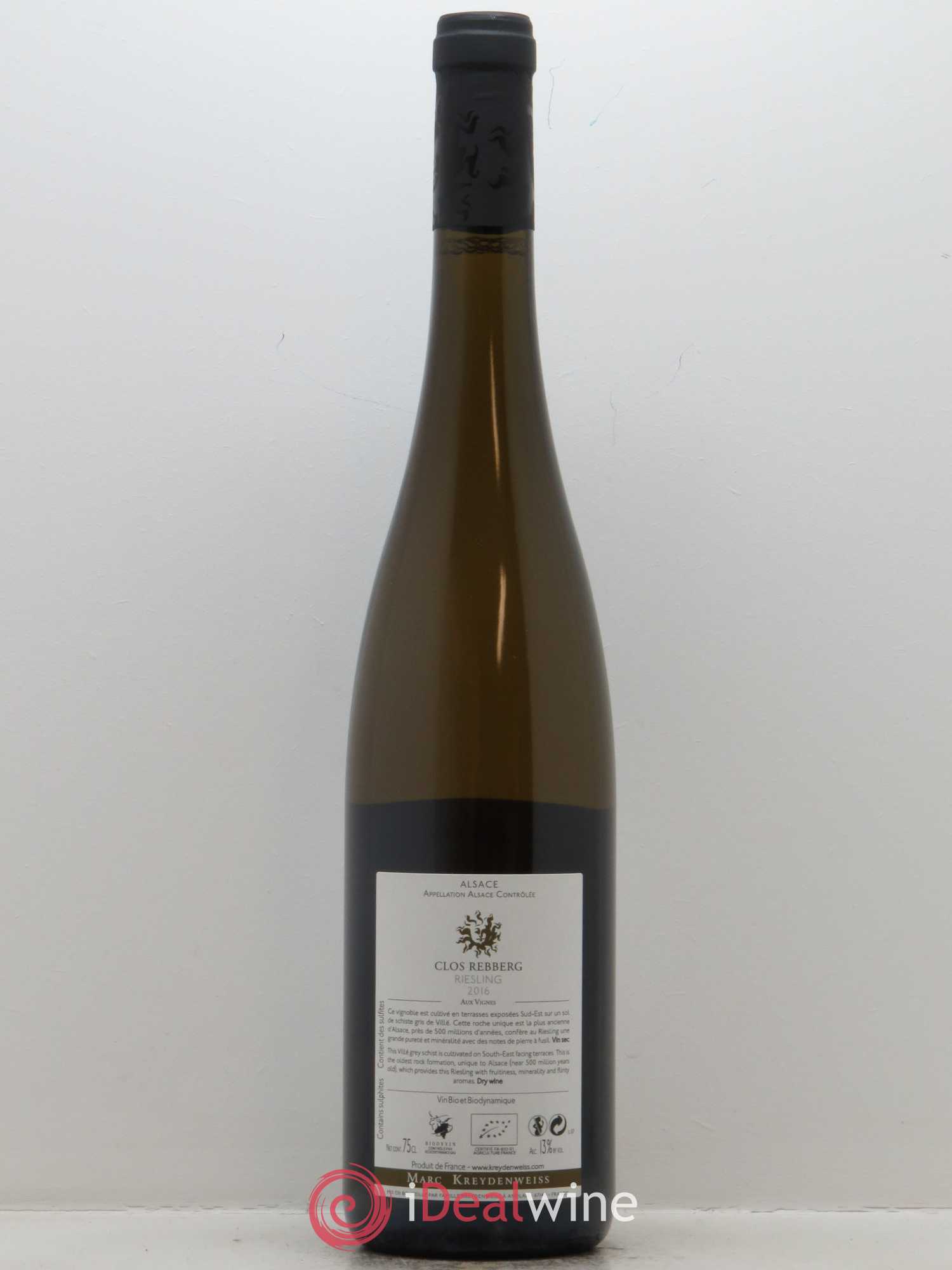 Alsace Riesling Cru d'Alsace Clos Rebberg Marc Kreydenweiss 2016 - Lot de 1 bouteille - 1