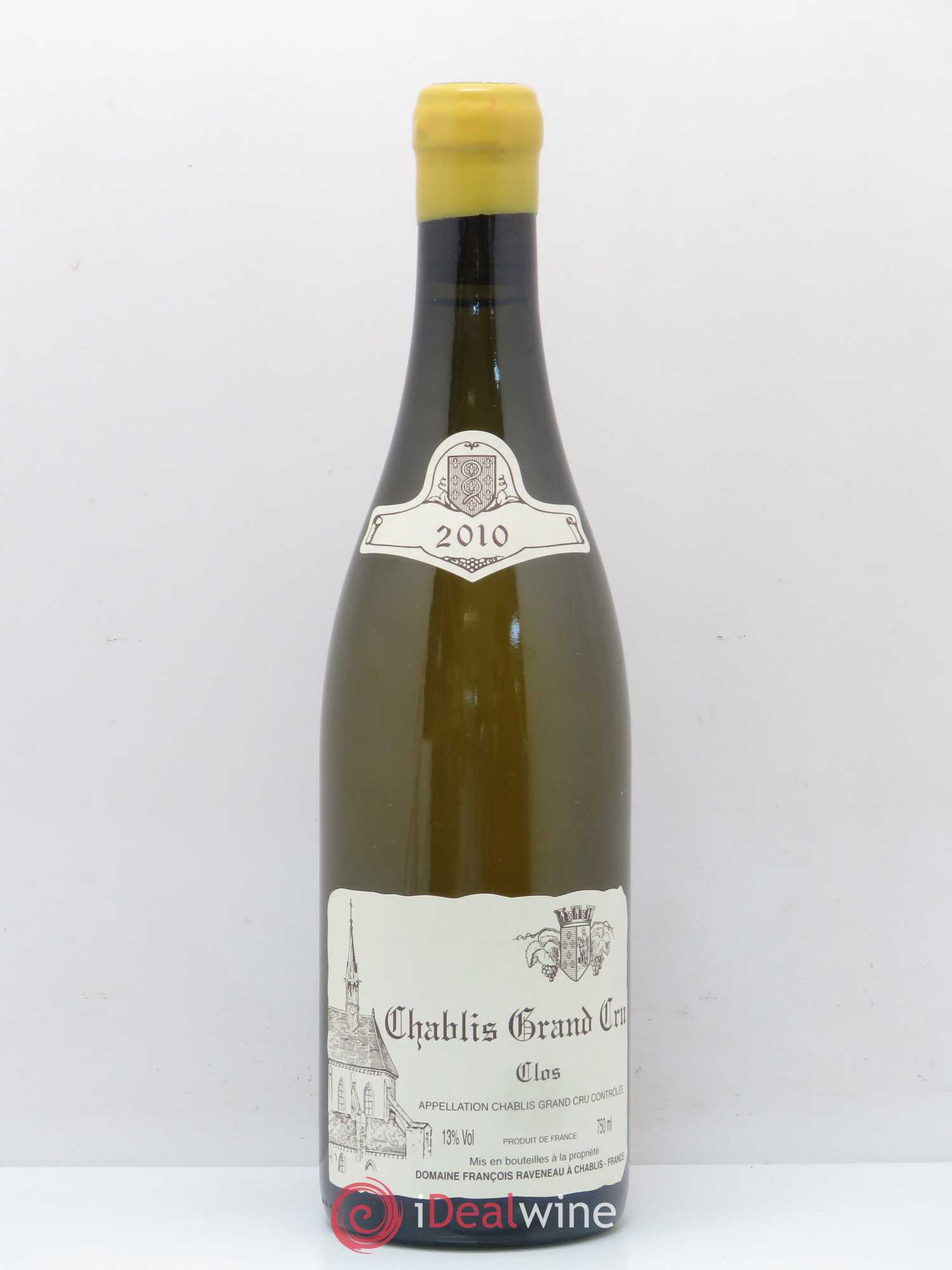 Chablis Grand Cru Clos Raveneau (Domaine) 2010 - Lot de 1 bouteille - 0
