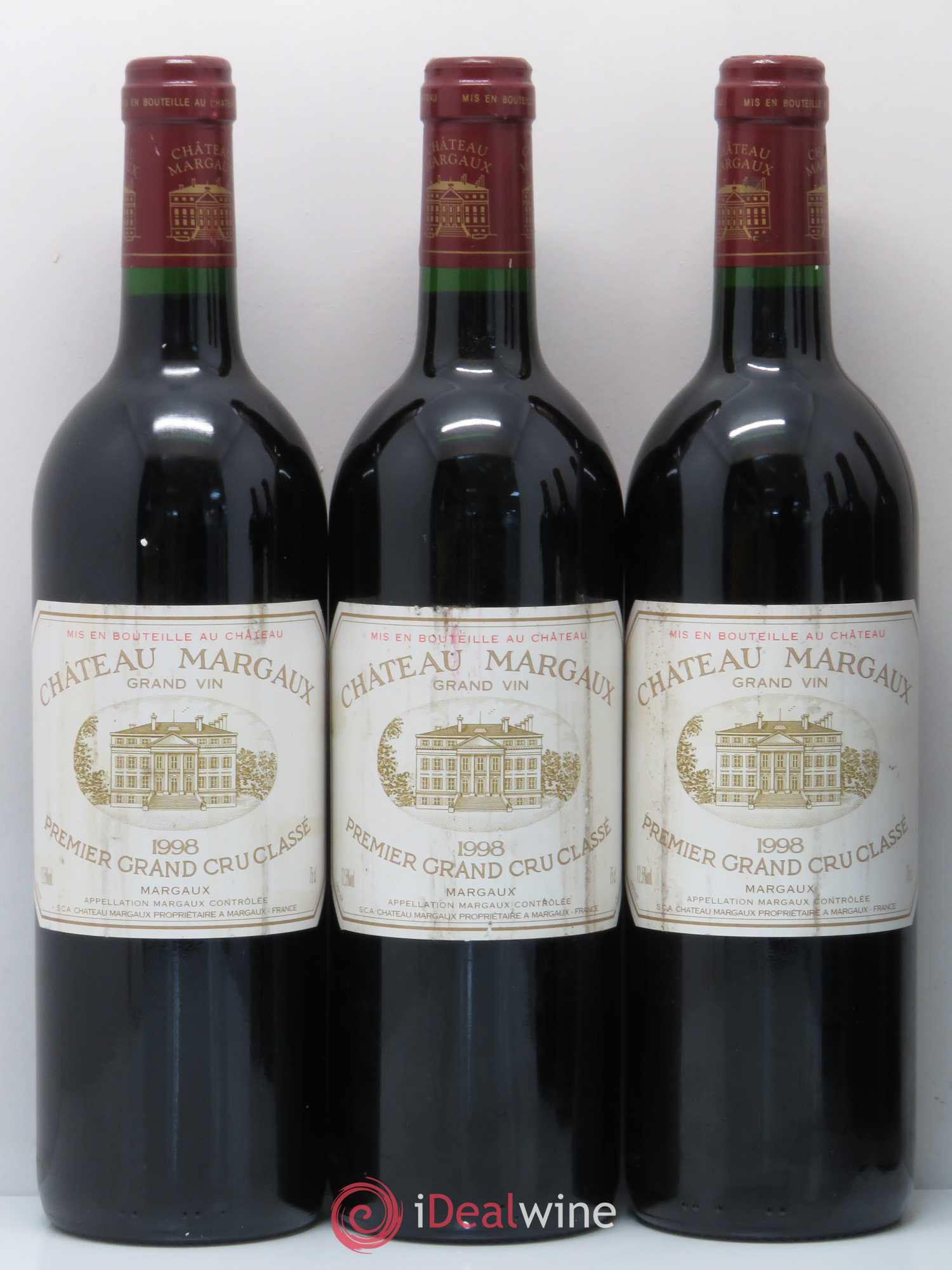 Château Margaux 1er Grand Cru Classé 1998 - Lot de 6 bouteilles - 1