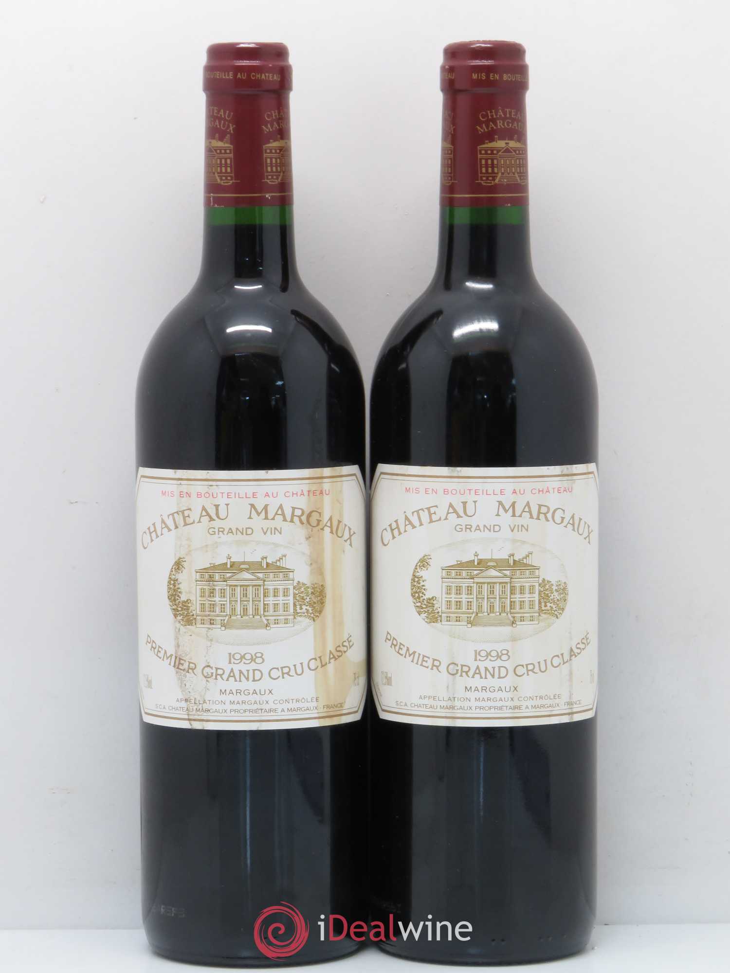 Château Margaux 1er Grand Cru Classé 1998 - Lot de 2 bouteilles - 0