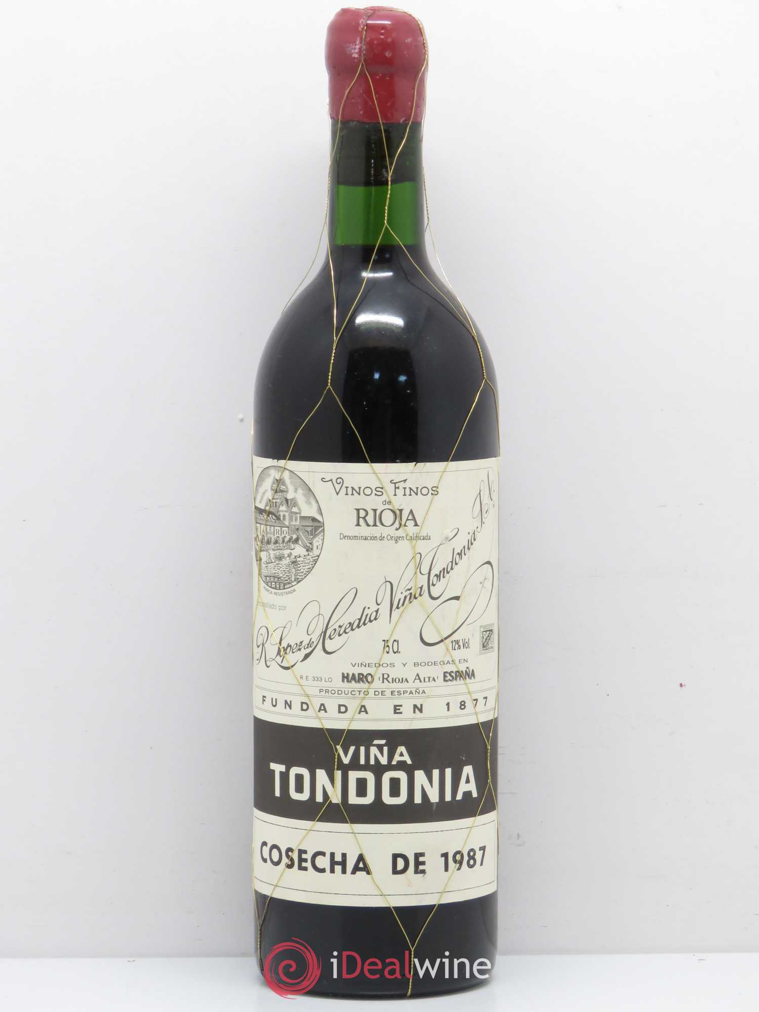 Rioja DOCA Vina Tondonia Gran Reserva Lopez de Heredia 1987 - Lotto di 1 bottiglia - 0