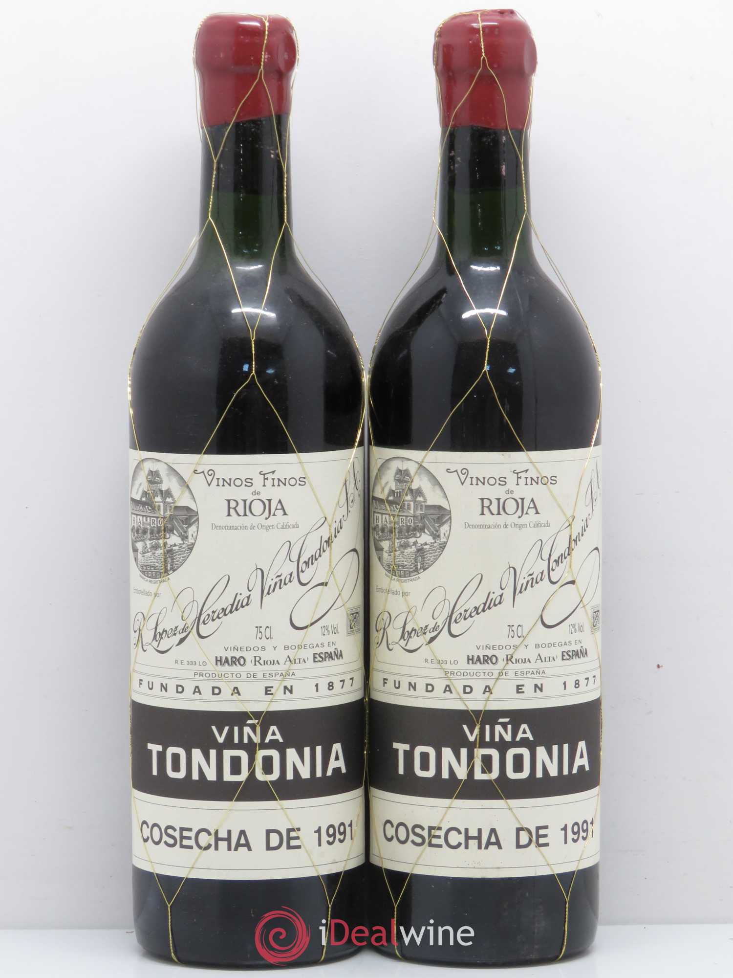 Rioja DOCA Vina Tondonia Gran Reserva Lopez de Heredia 1991 - Lotto di 2 bottiglie - 0
