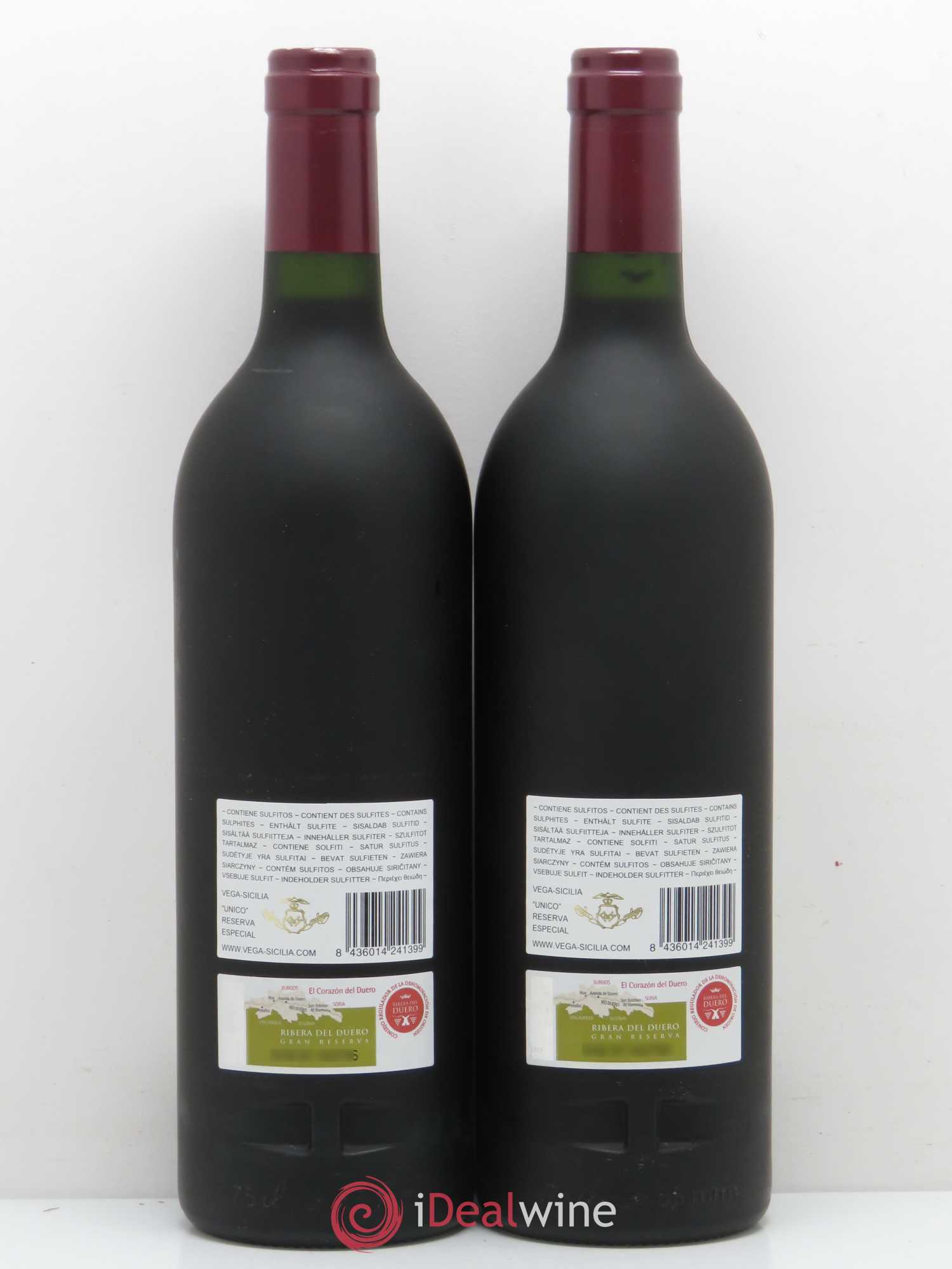 Ribera Del Duero Vega Sicilia Unico Reserva Especial Famille Alvarez Cosechas 1991, 1994, 1998 - Posten von 2 Flaschen - 1