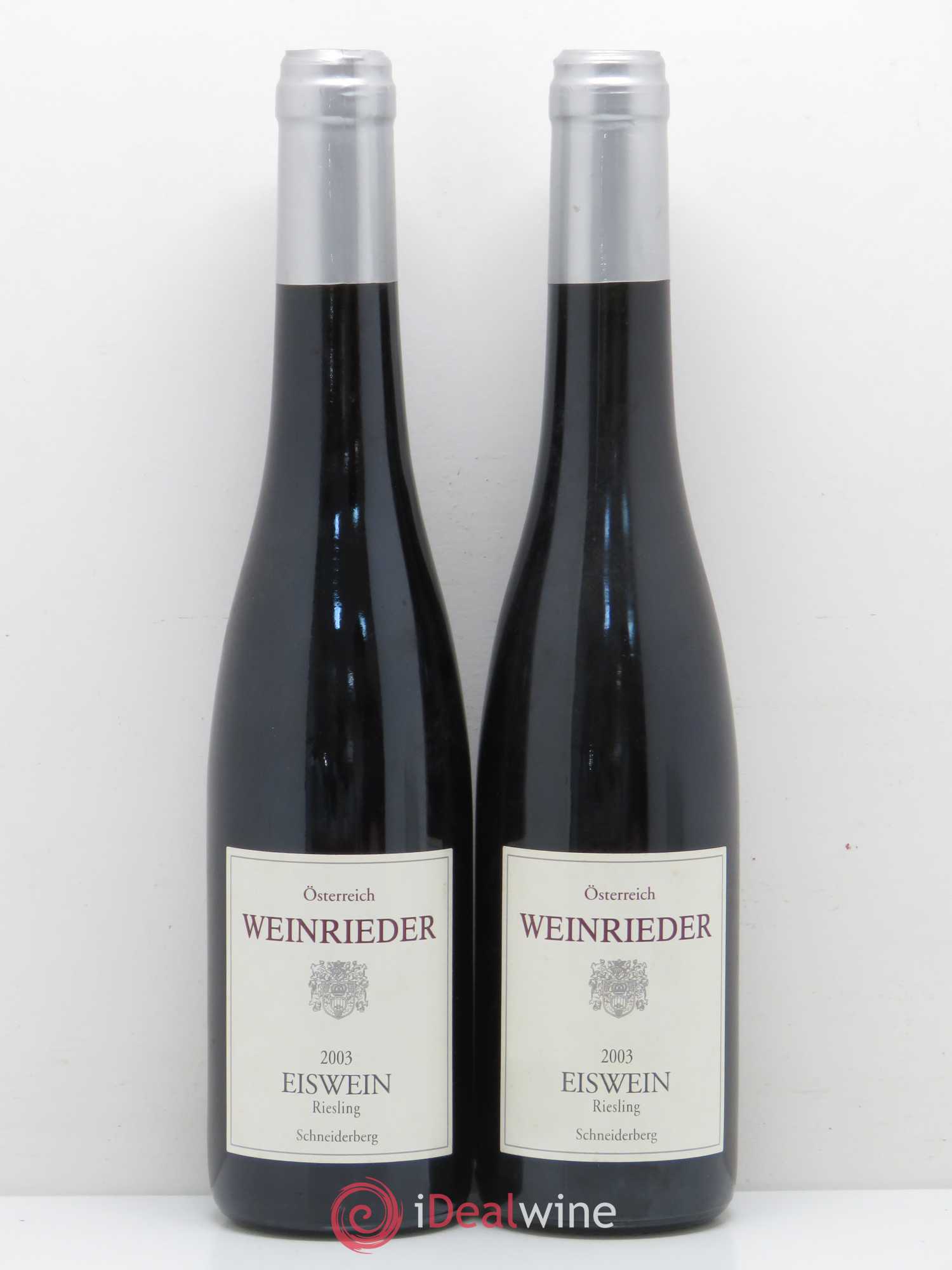 Autriche Riesling Schneiderberg Eiswein weingut Weinrieder 2003 - Posten von 2 Demi-Flaschen - 0