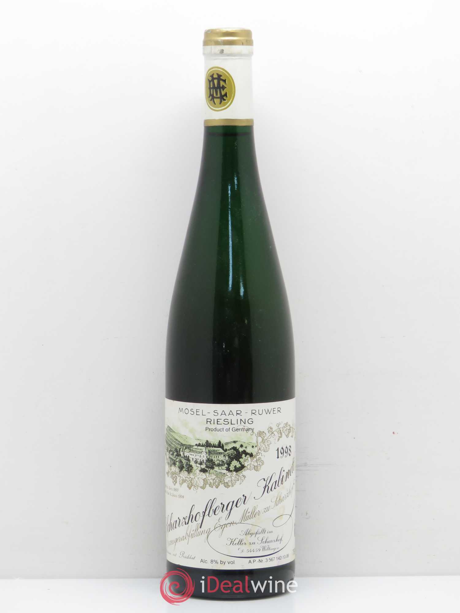 Riesling Scharzhofberger Kabinett Egon Muller 1998 - Lot de 1 bouteille - 0