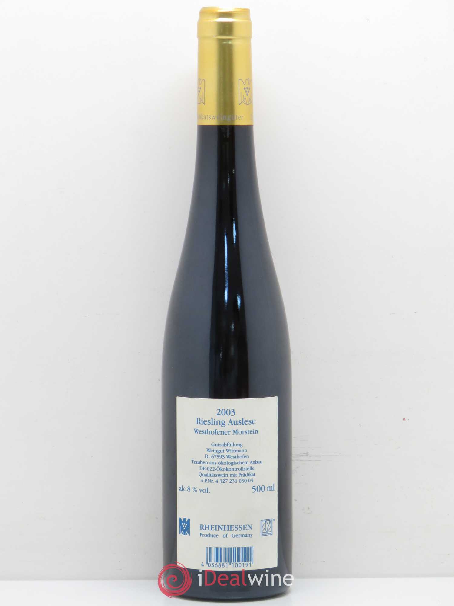 Allemagne Rheingau 2003 - Posten von 1 Flasche - 1