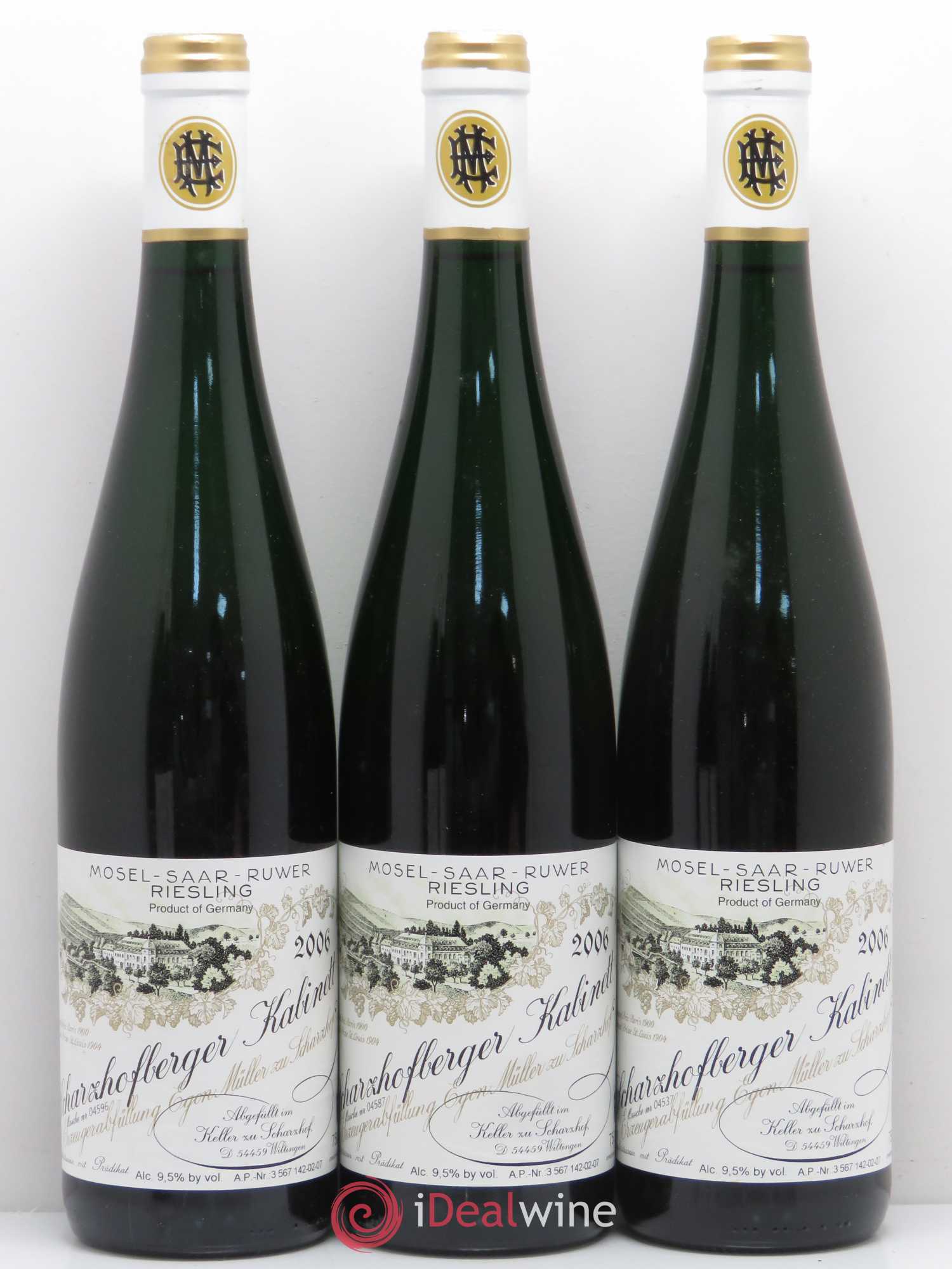 Riesling Scharzhofberger Kabinett Egon Muller 2006 - Lot de 3 bouteilles - 0