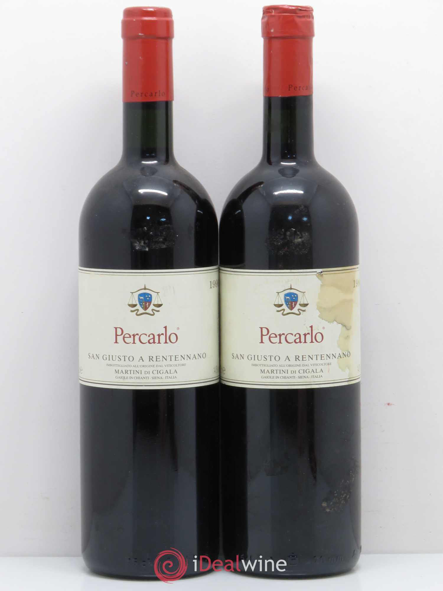 Toscana IGT San Giusto a Rentennano Percarlo Famille Martini di Cigala 1996 - Lot de 2 bouteilles - 0