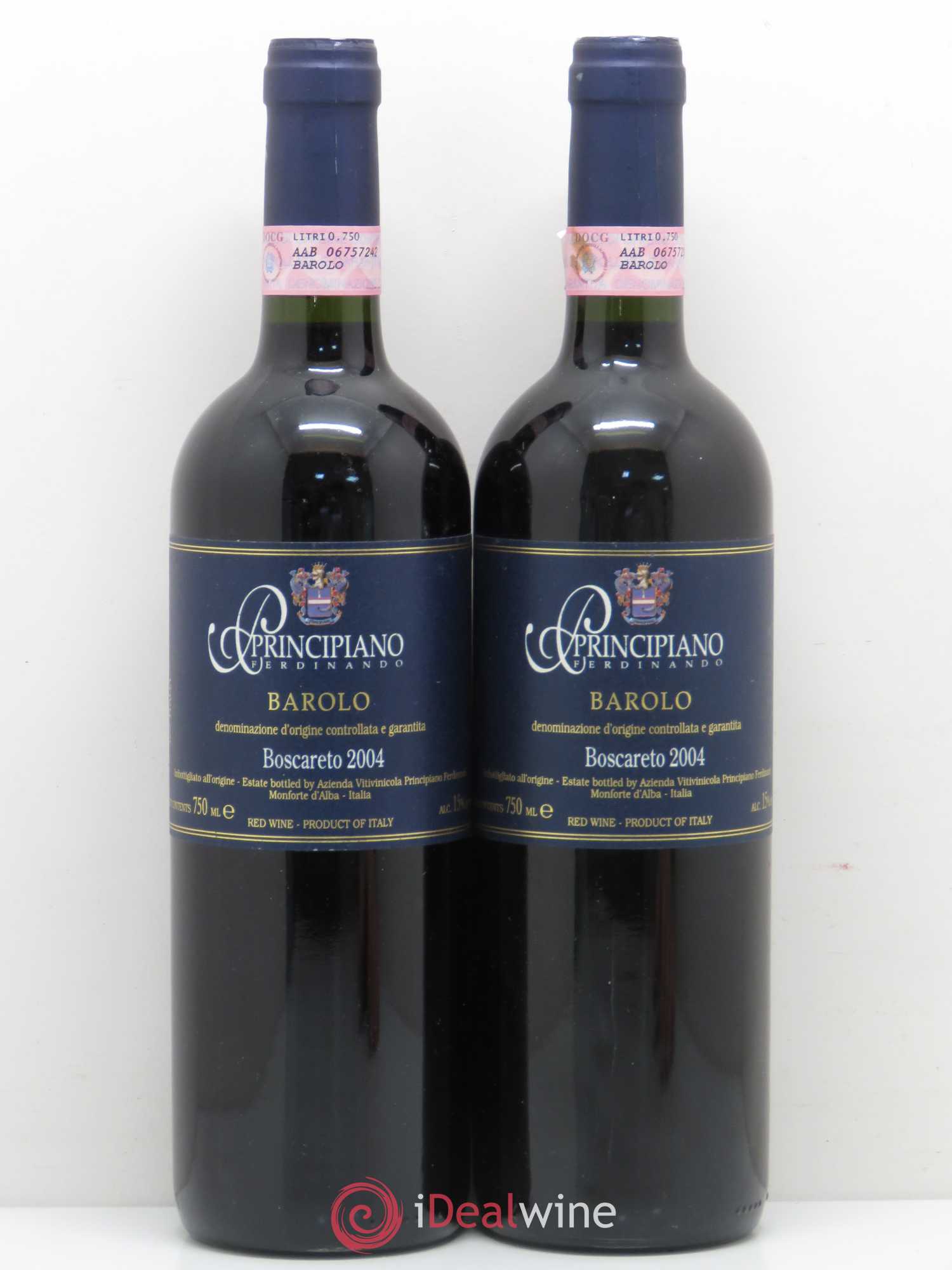 Barolo Boscareto Ferdinando Principiano 2004 - Lot de 2 bouteilles - 0