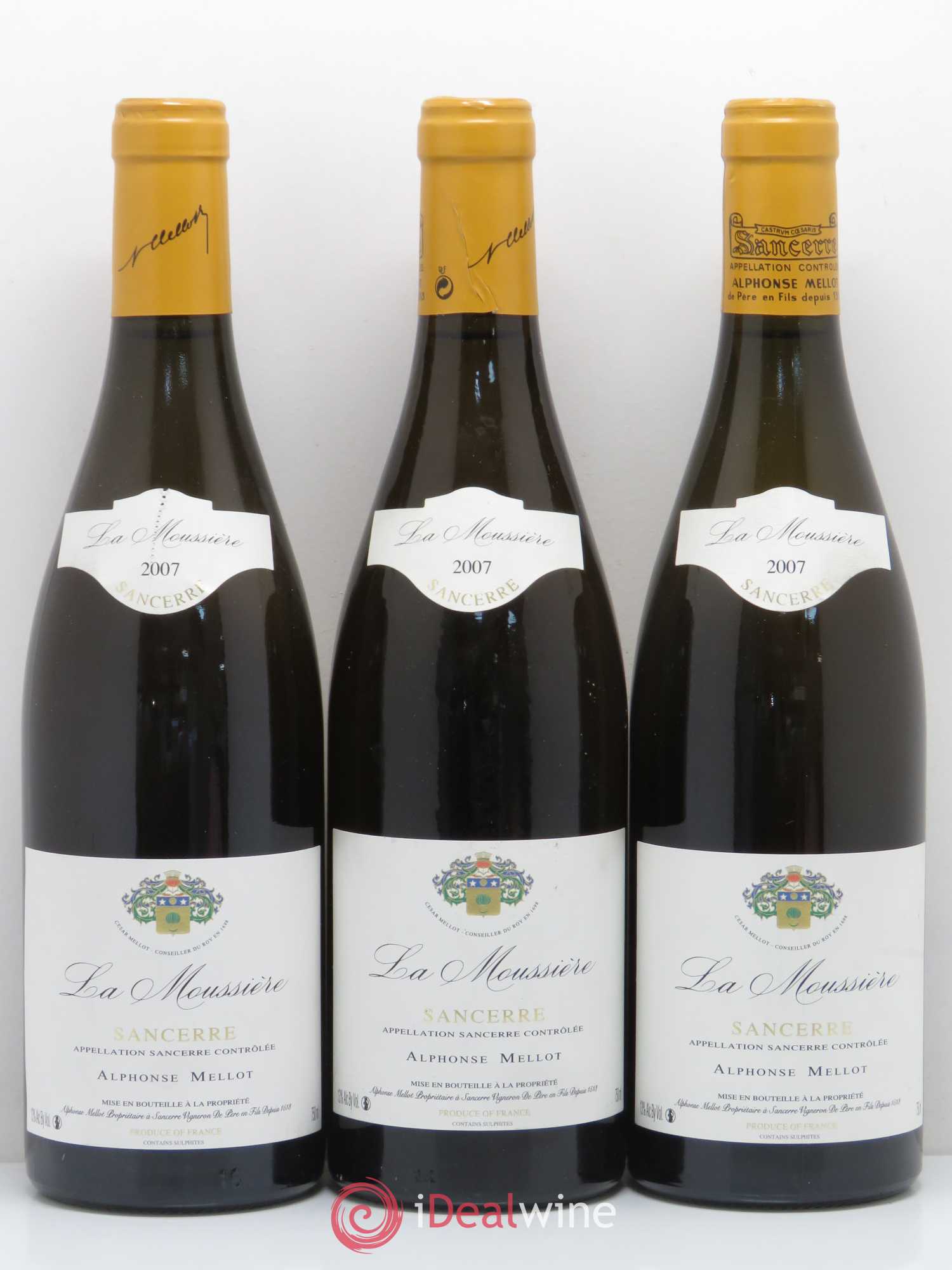 Sancerre La Moussière Alphonse Mellot 2007 - Lot de 3 bouteilles - 0