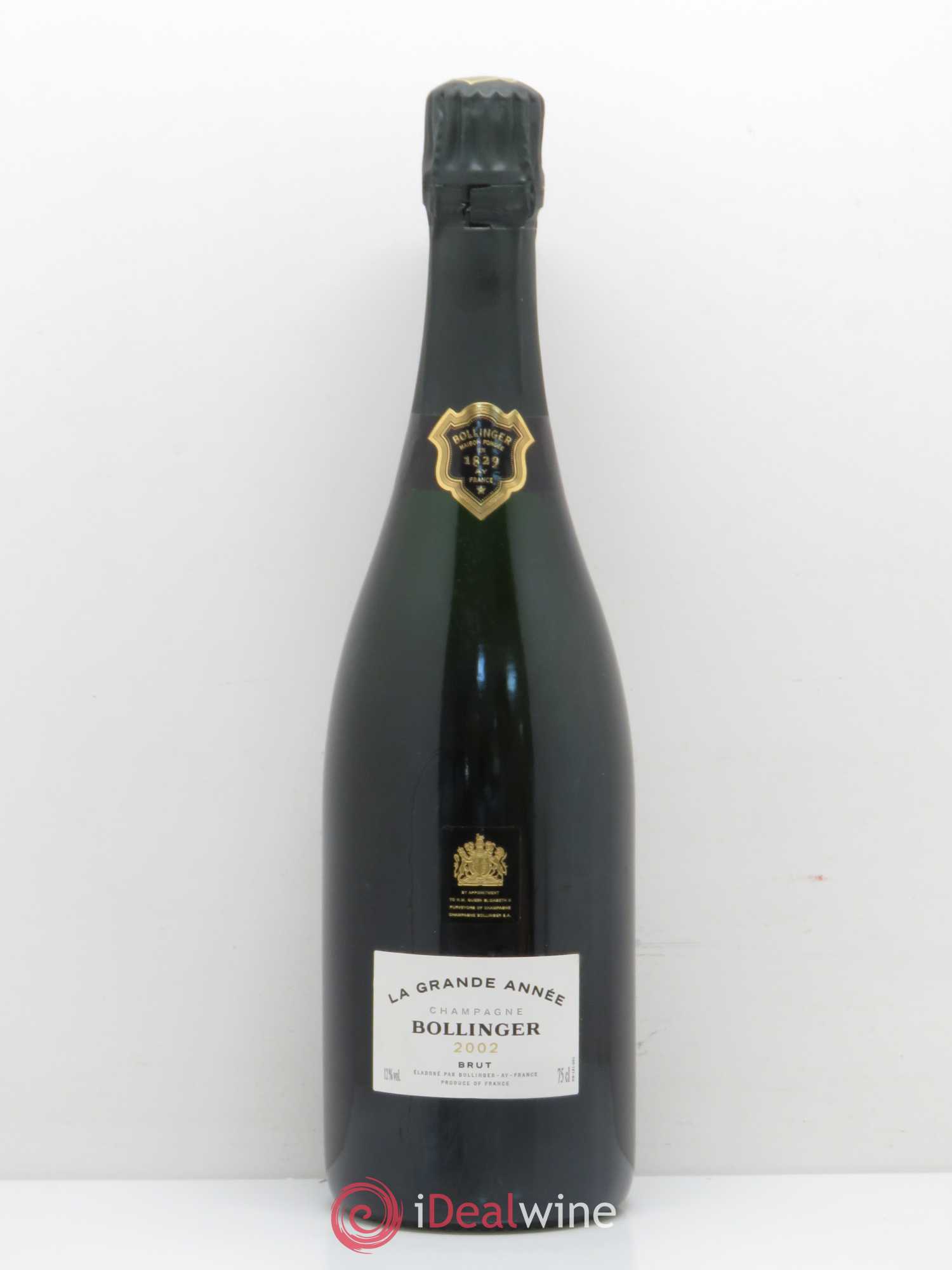 La Grande Année Brut Bollinger 2002 - Lot de 1 bouteille - 0