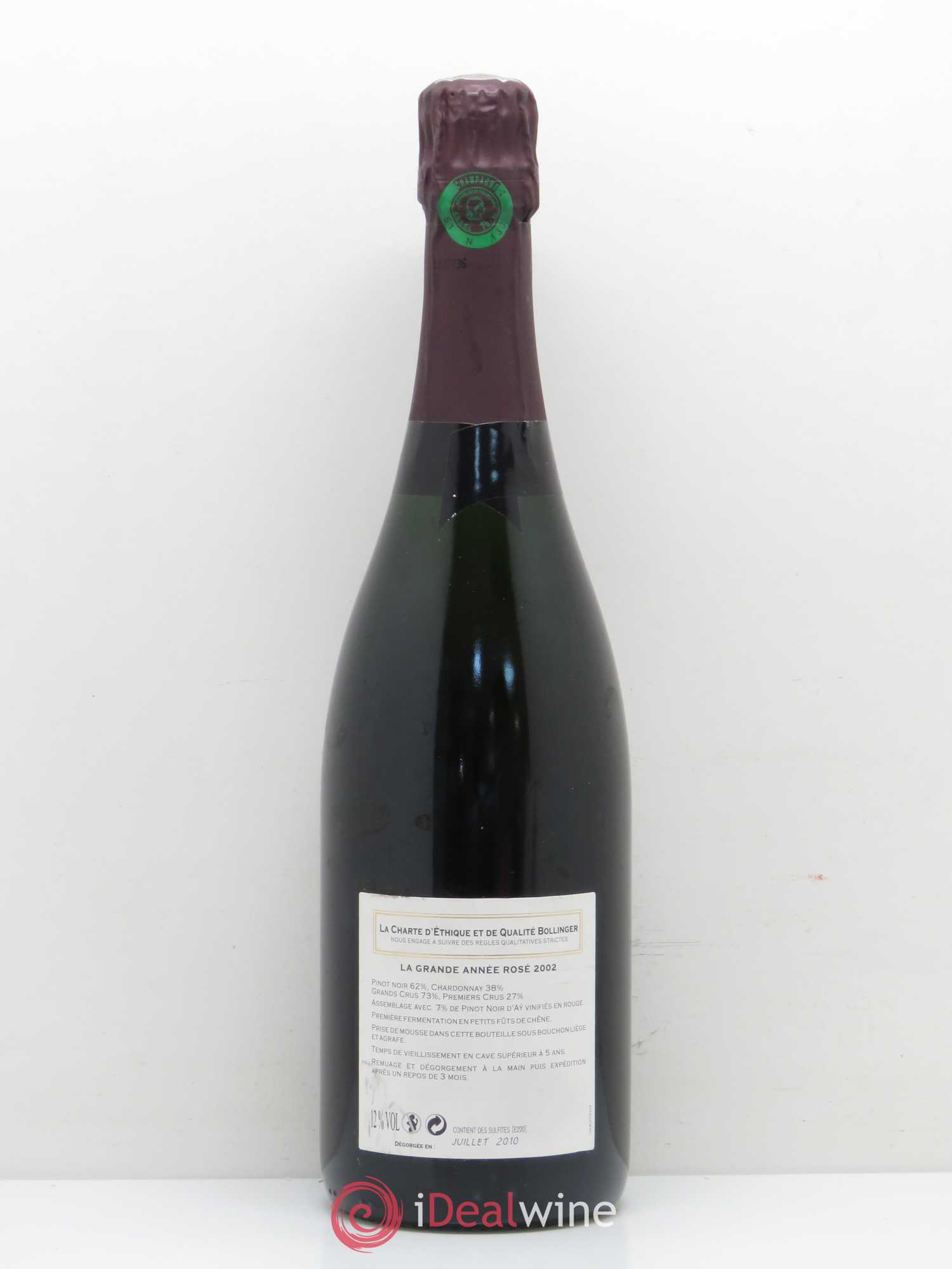 Grande Année Brut Bollinger 2002 - Lot de 1 bouteille - 1