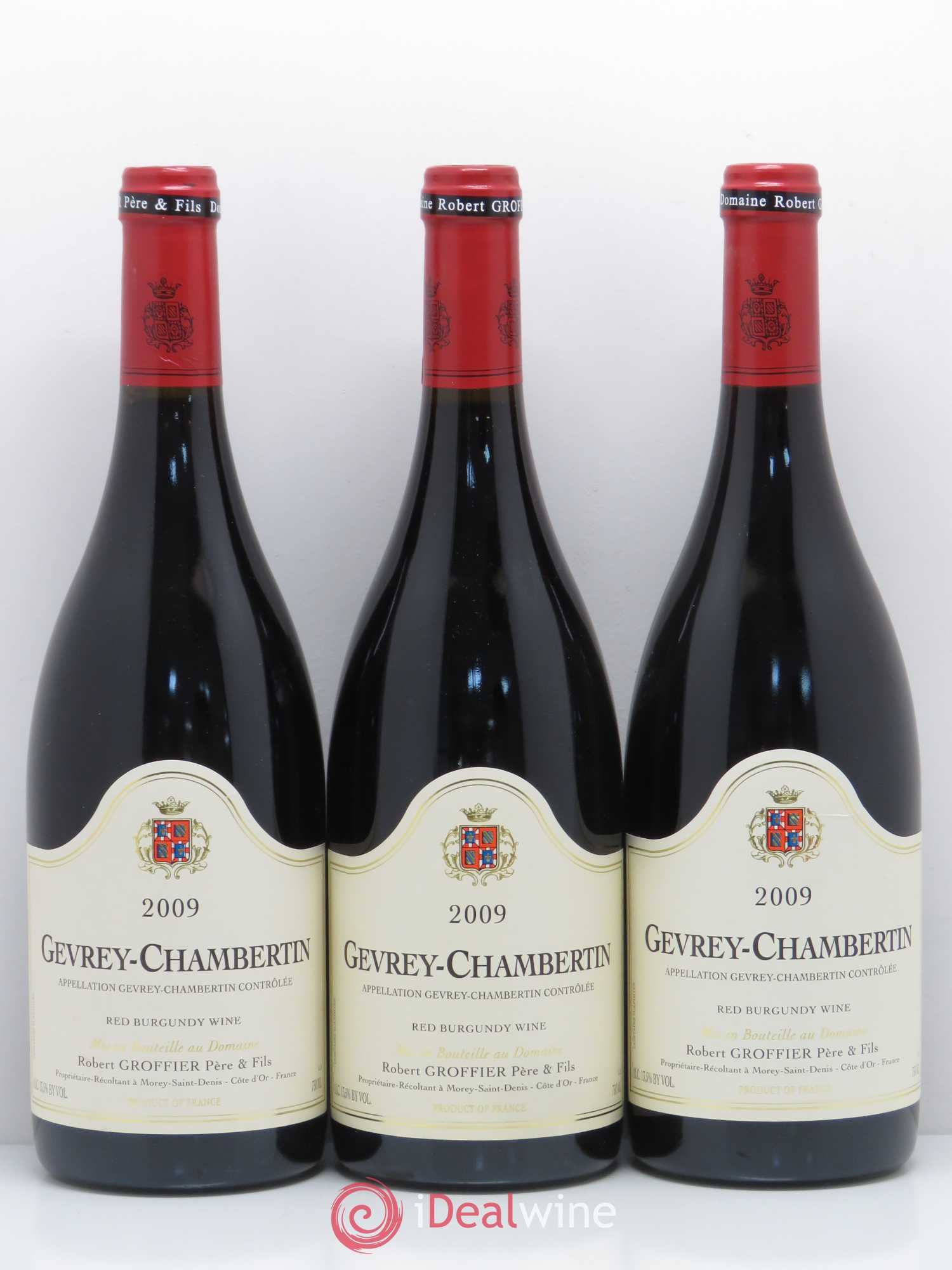 Gevrey-Chambertin Groffier 2009 - Posten von 3 Flaschen - 0