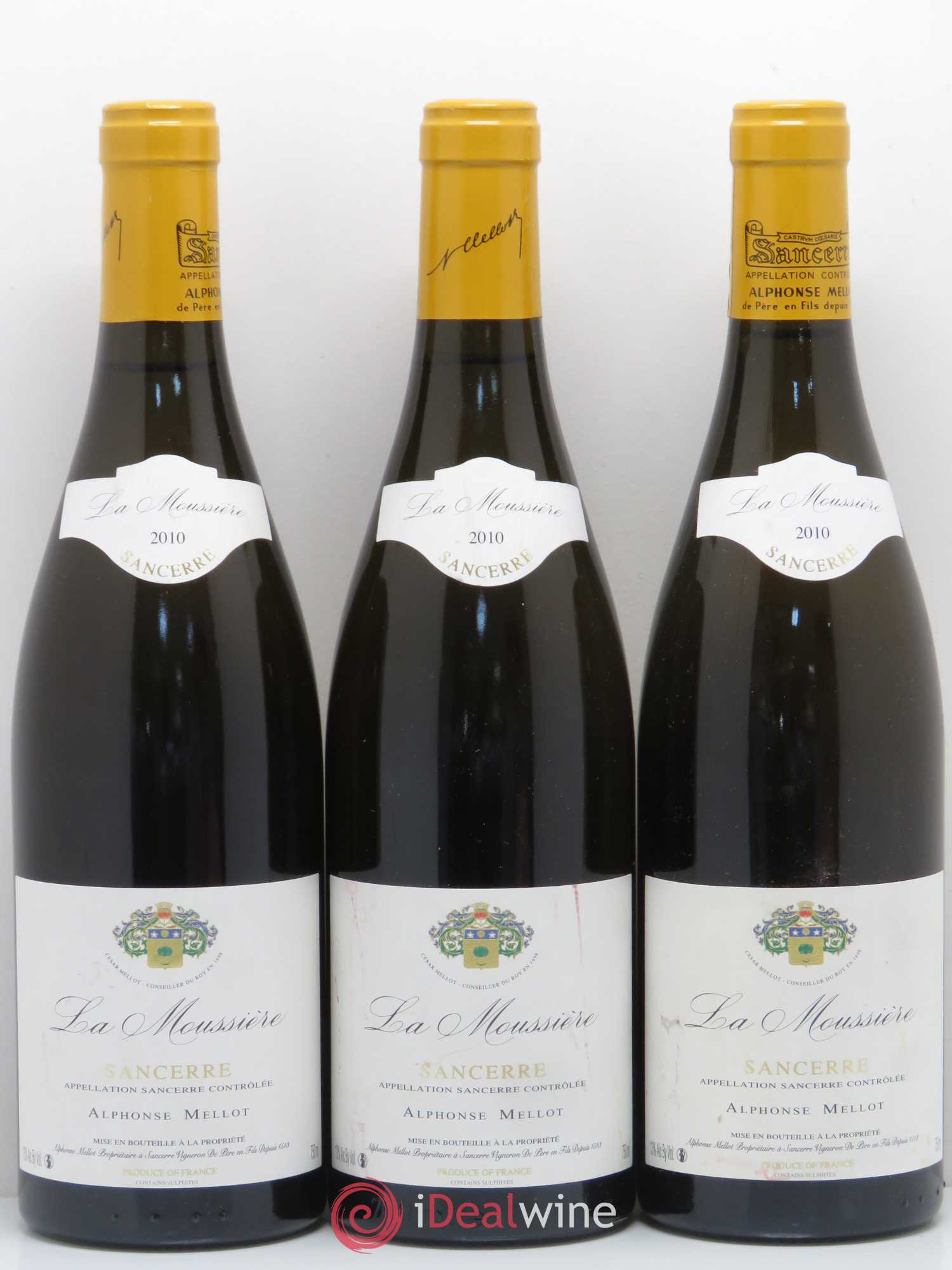 Sancerre La Moussière Alphonse Mellot 2010 - Lot de 3 bouteilles - 0