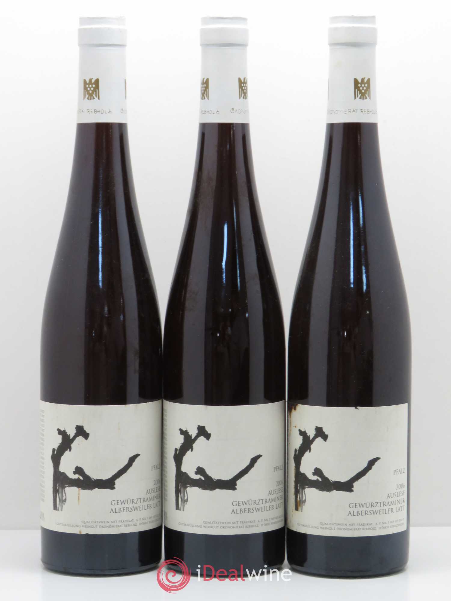 Allemagne Rheingau Okonomierat Rebholz Albersweiler Latt Gewurztraminer auslese 2006 - Posten von 3 Flaschen - 0